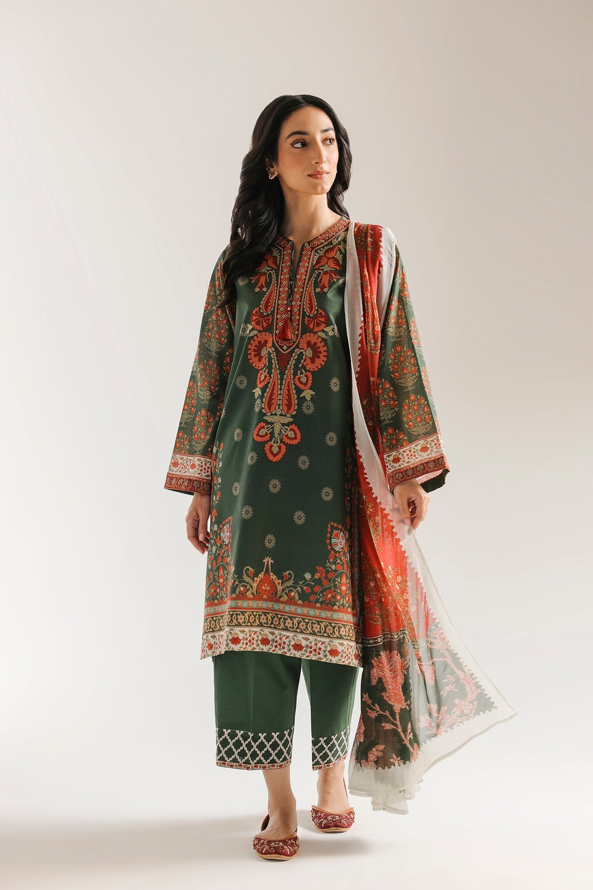 EMBROIDERED SUIT (E0859/203/708)