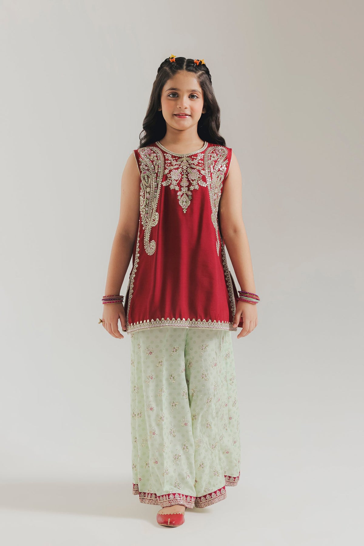 EMBROIDERED SUIT (E1073-404-310 E1073-304-310)