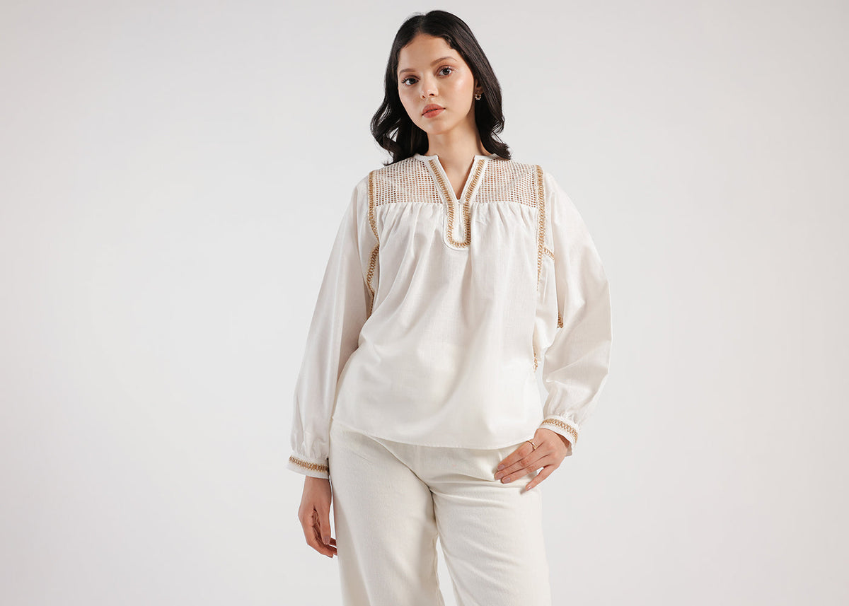 EMBROIDERED TOP (E1691/108/002)