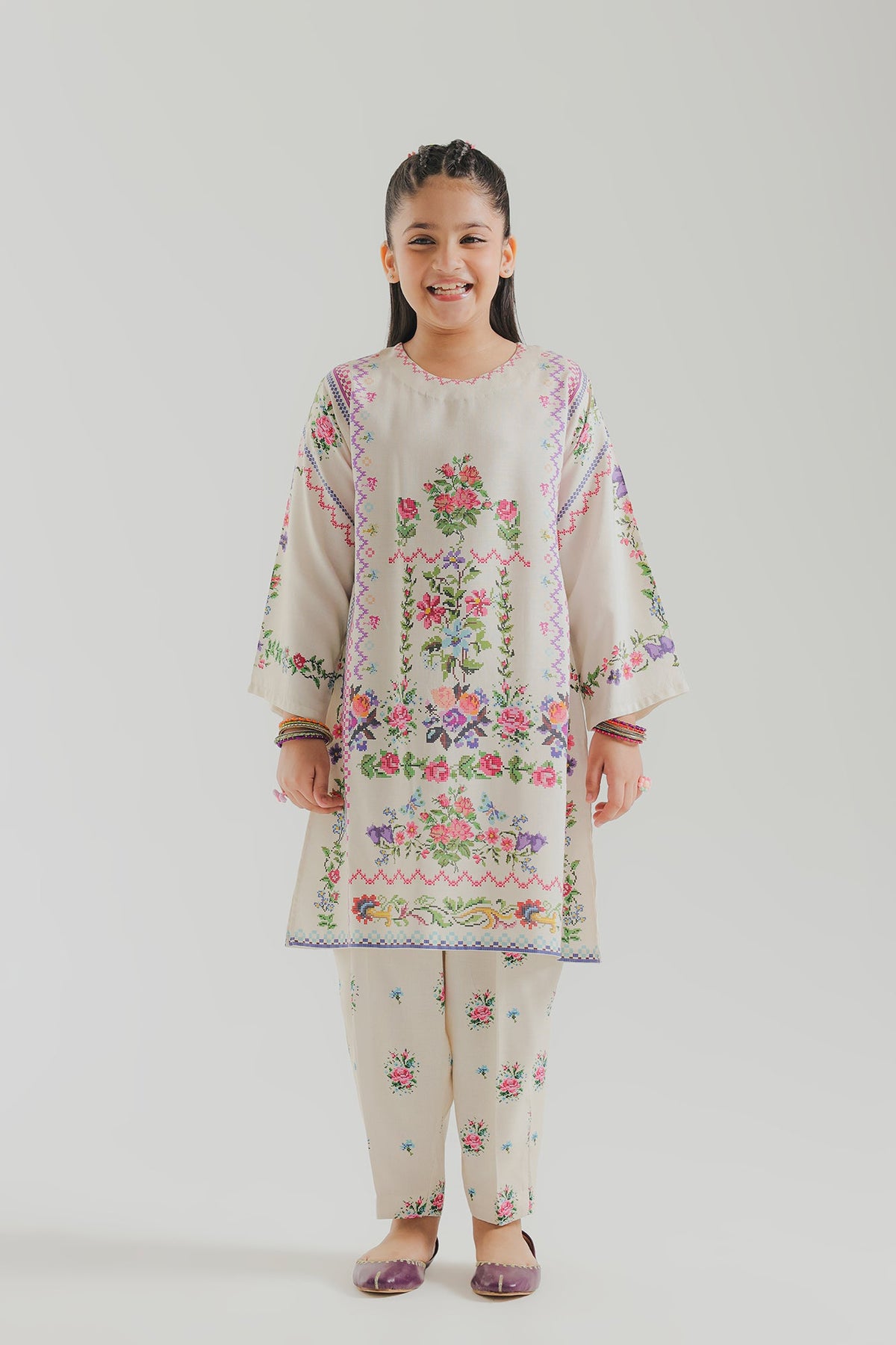 EMBROIDERED SUIT (E1829-402-003 E1829-302-003)