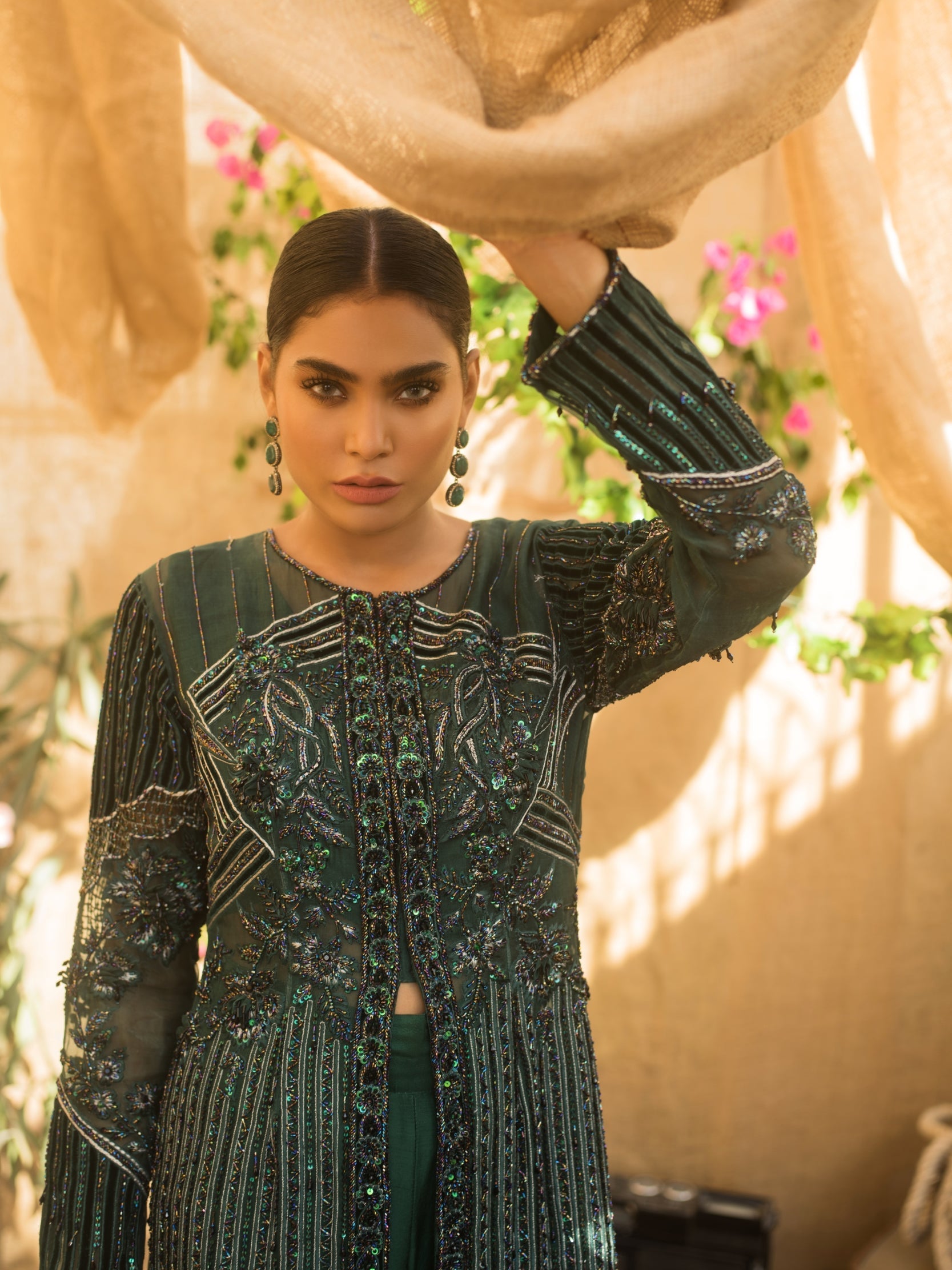 EMBROIDERED CHIFFON UC-3122