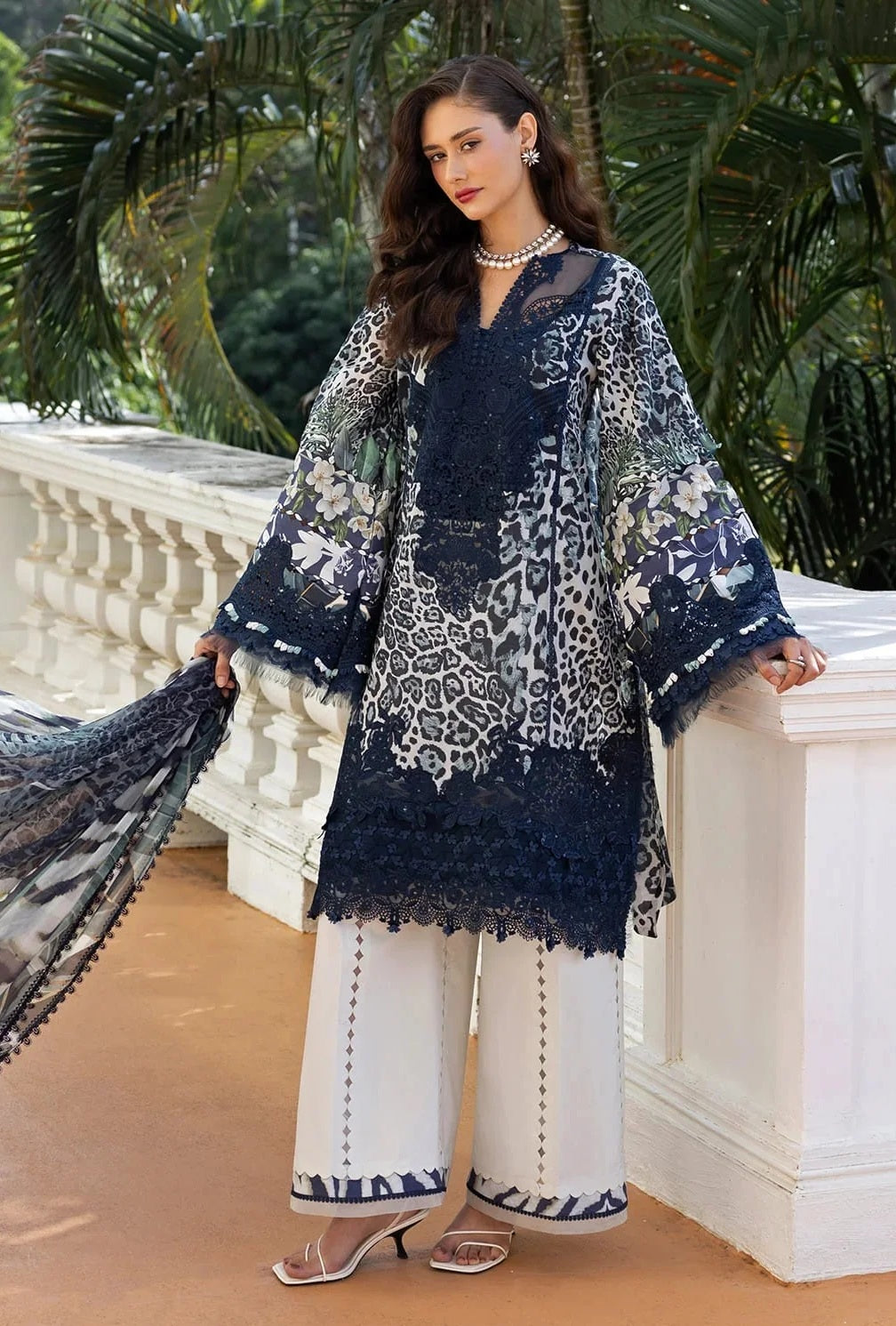 Elaf - Luxury Lawn Embroidered 3 Piece Unstitched - ESA-3B