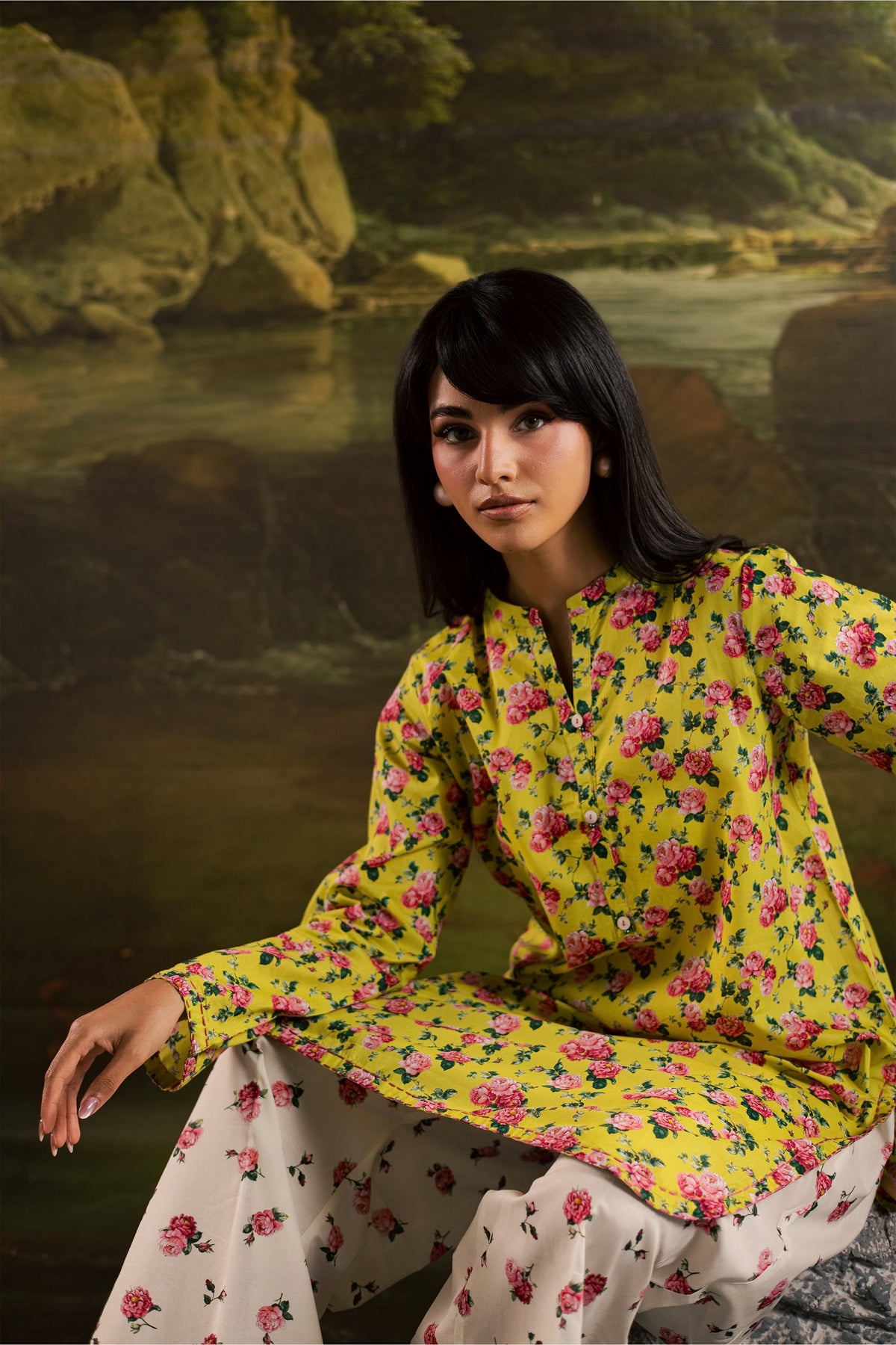 Elieen 2Pc - Printed Lawn Dress
