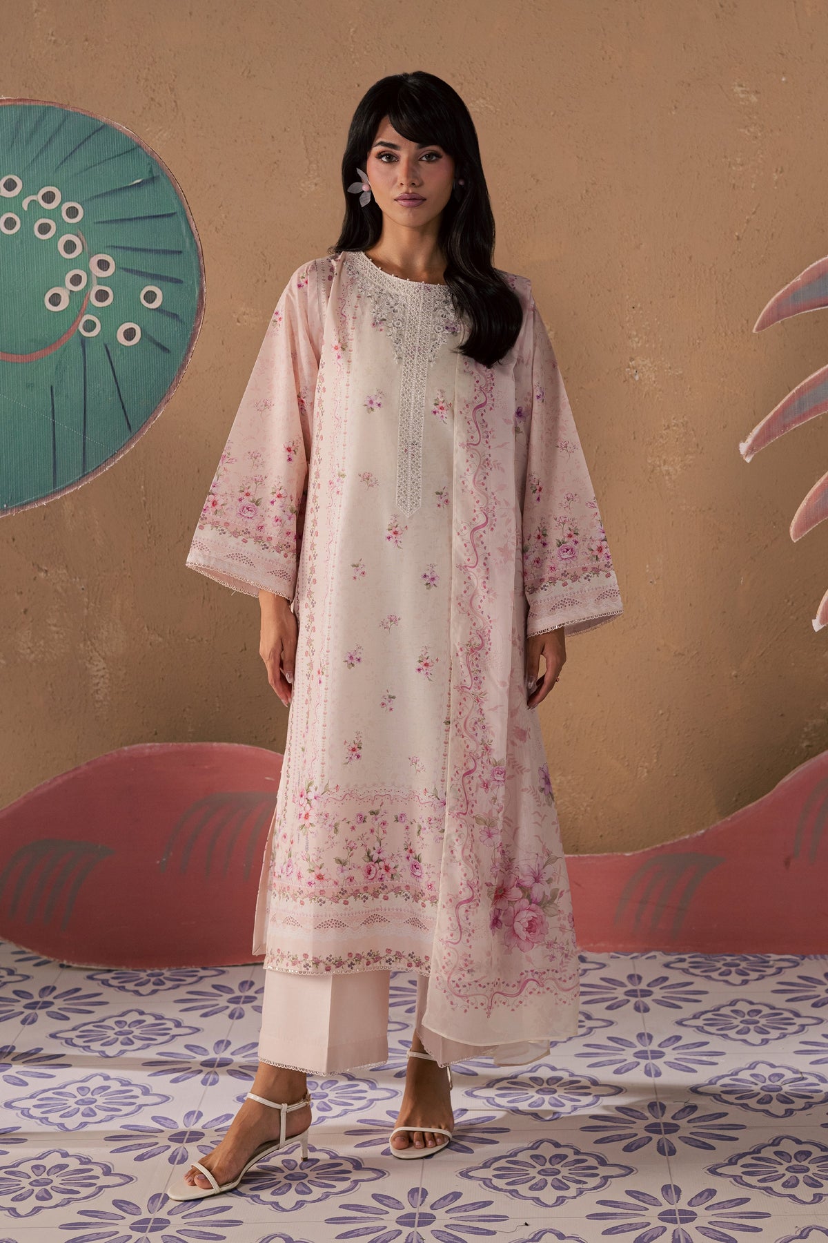 Elora 3Pc - Printed Lawn Dress