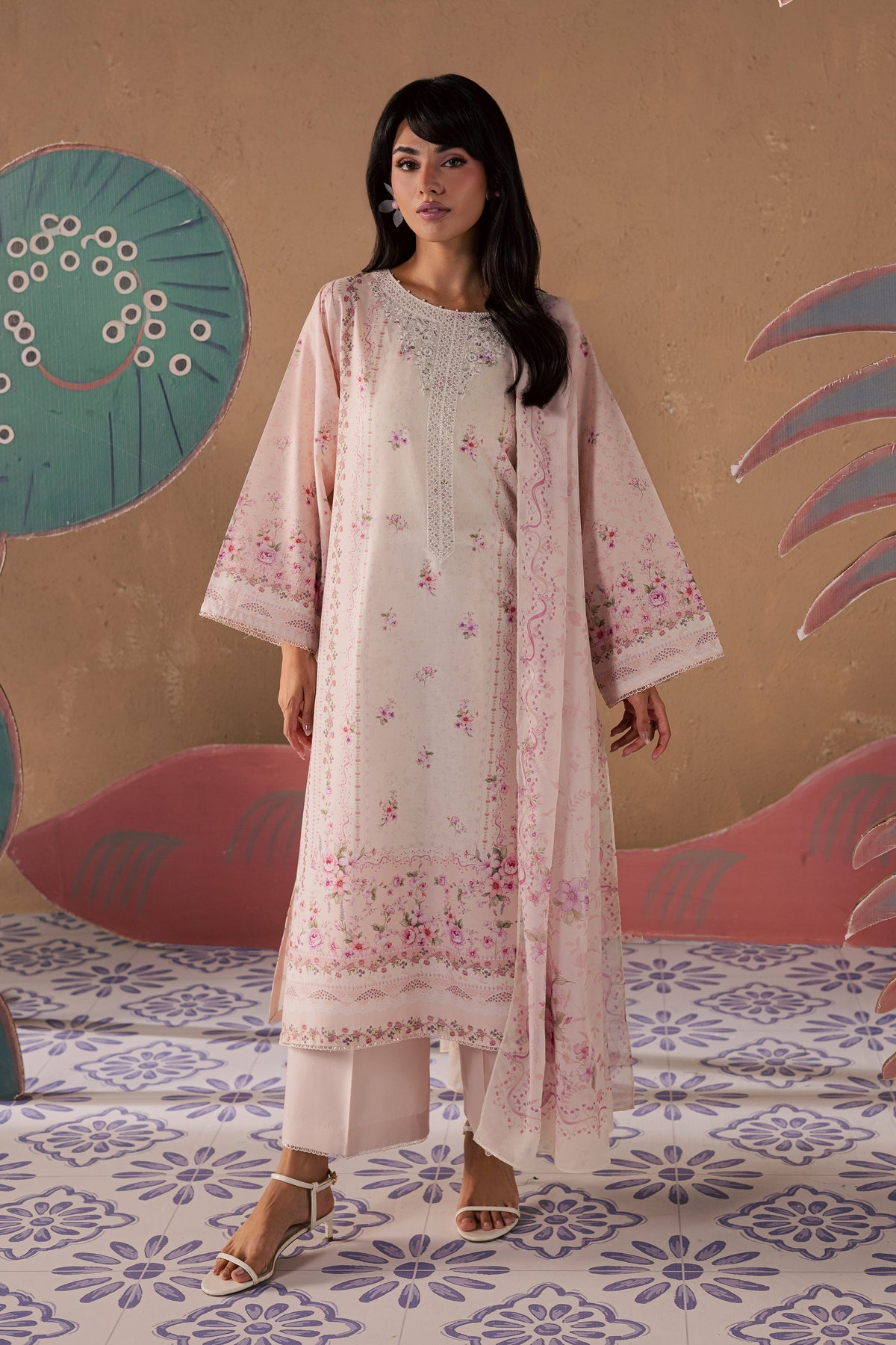Elora 3Pc - Printed Lawn Dress