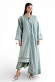 3 Piece Embroidered Lawn Suit With Embroidered Chiffon Dupatta