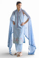 3 Piece Embroidered Lawn Suit With Chiffon Dupatta