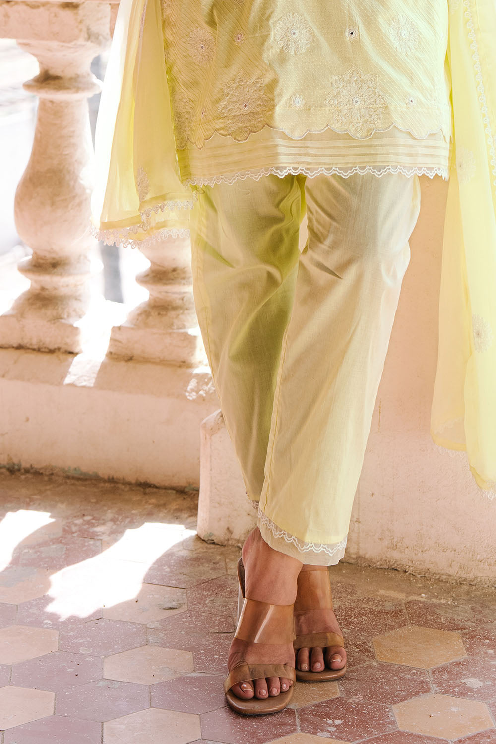 3 Piece Embroidered Cotton Lawn Suit with Embroidered Chiffon Dupatta