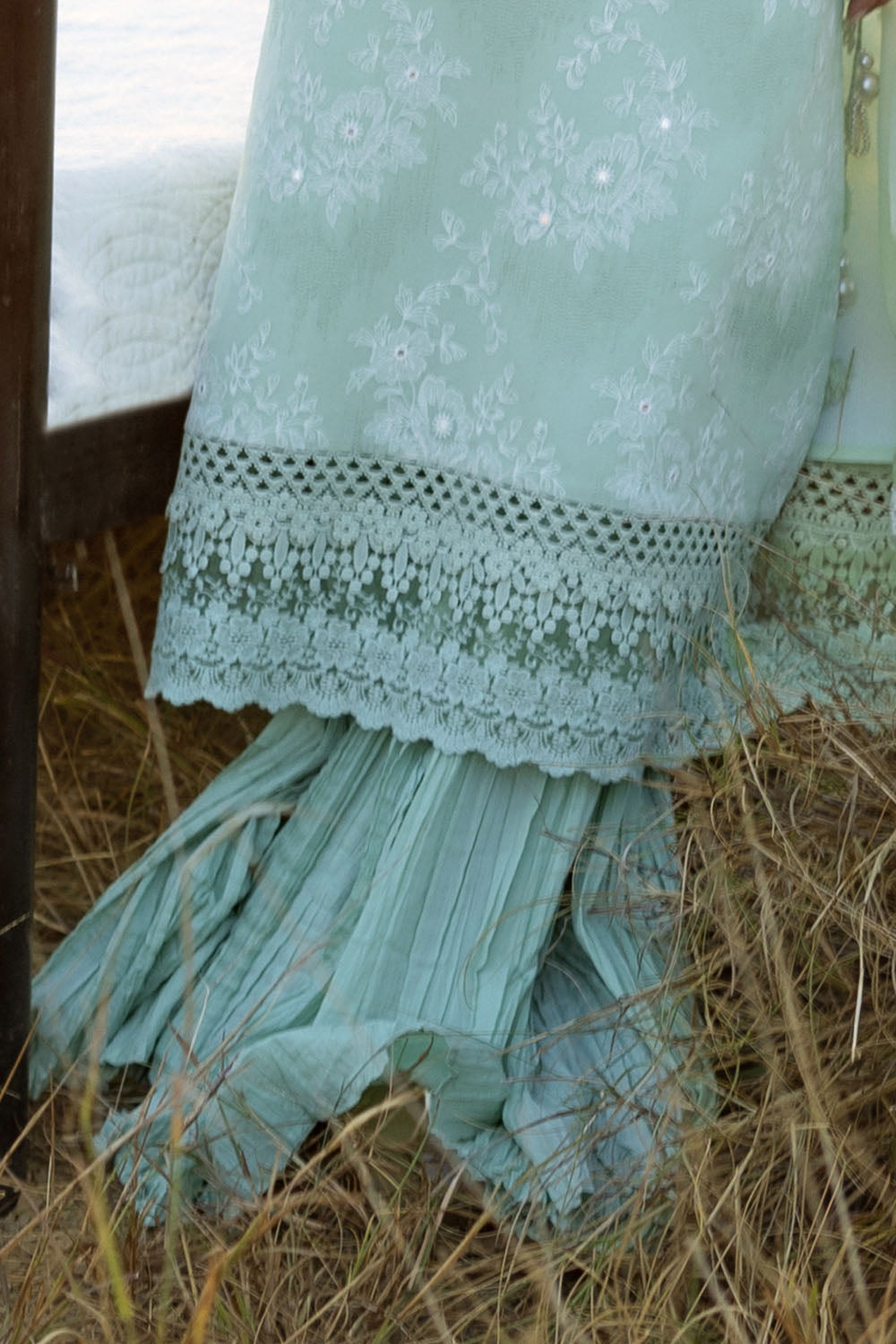 3 Piece Embroidered Swiss Voile Suit with Embroidered Chiffon Dupatta