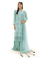 3 Piece Embroidered Swiss Voile Suit with Embroidered Chiffon Dupatta