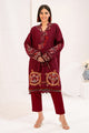 2 Piece Embroidered Khaddar Suit With Borders And Pockets Lace