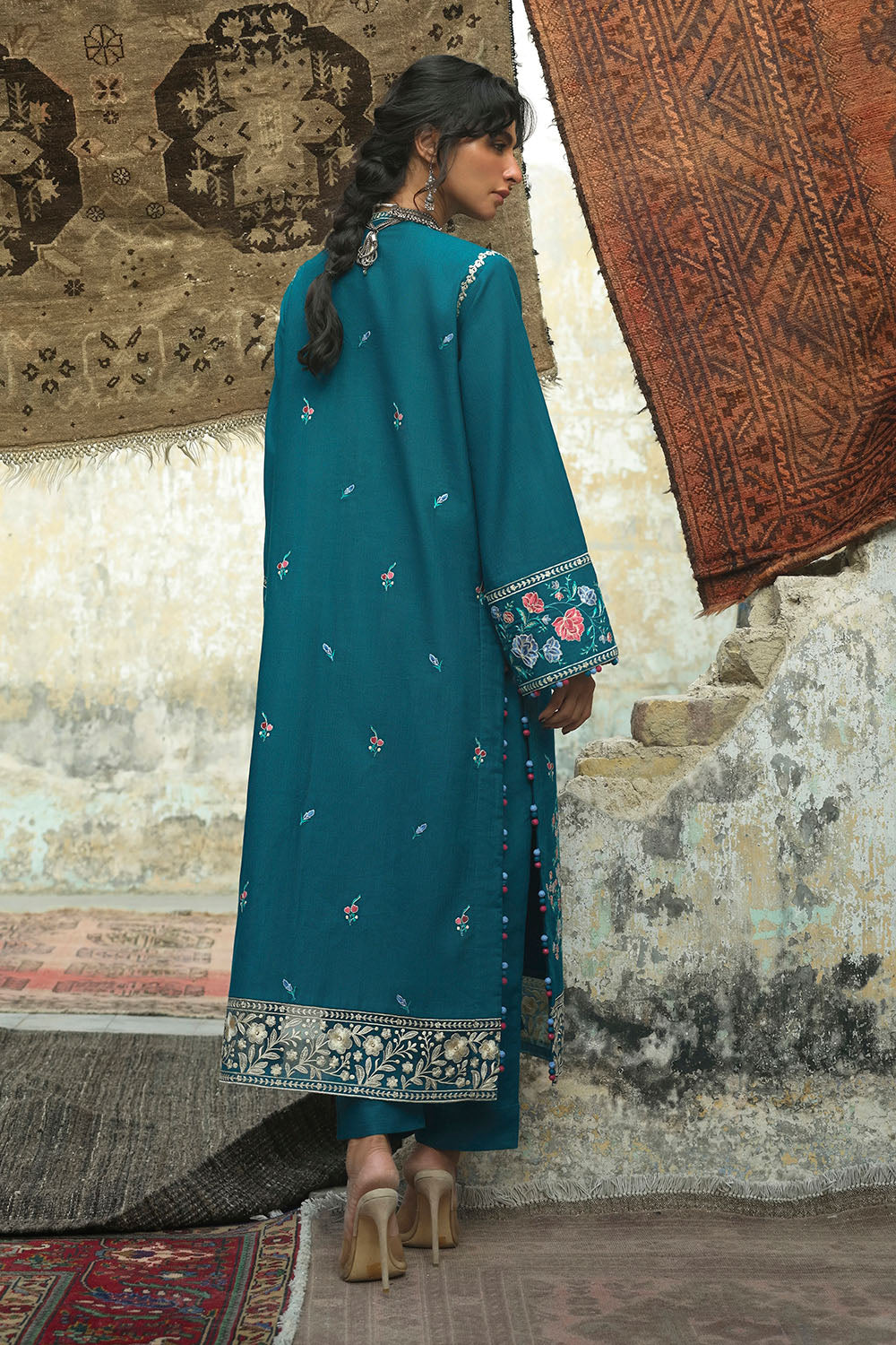 2 Piece Embroidered Khaddar Suit