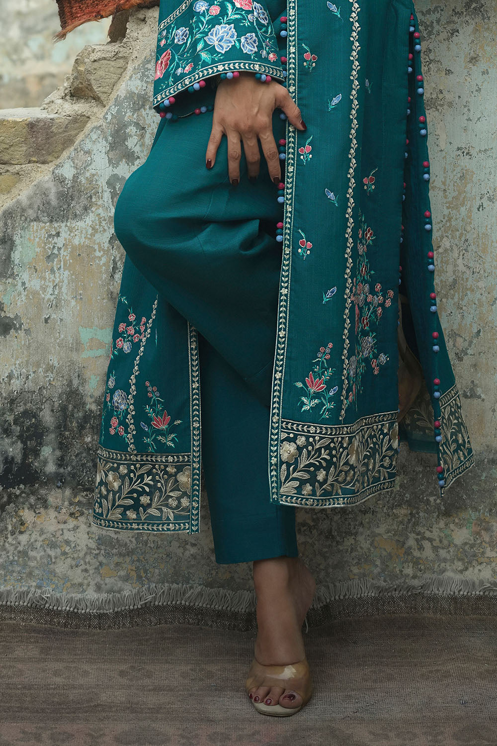 2 Piece Embroidered Khaddar Suit