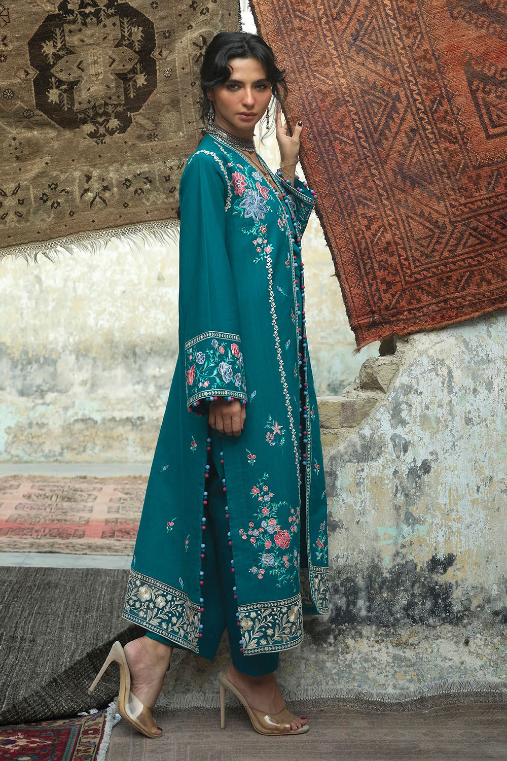 2 Piece Embroidered Khaddar Suit