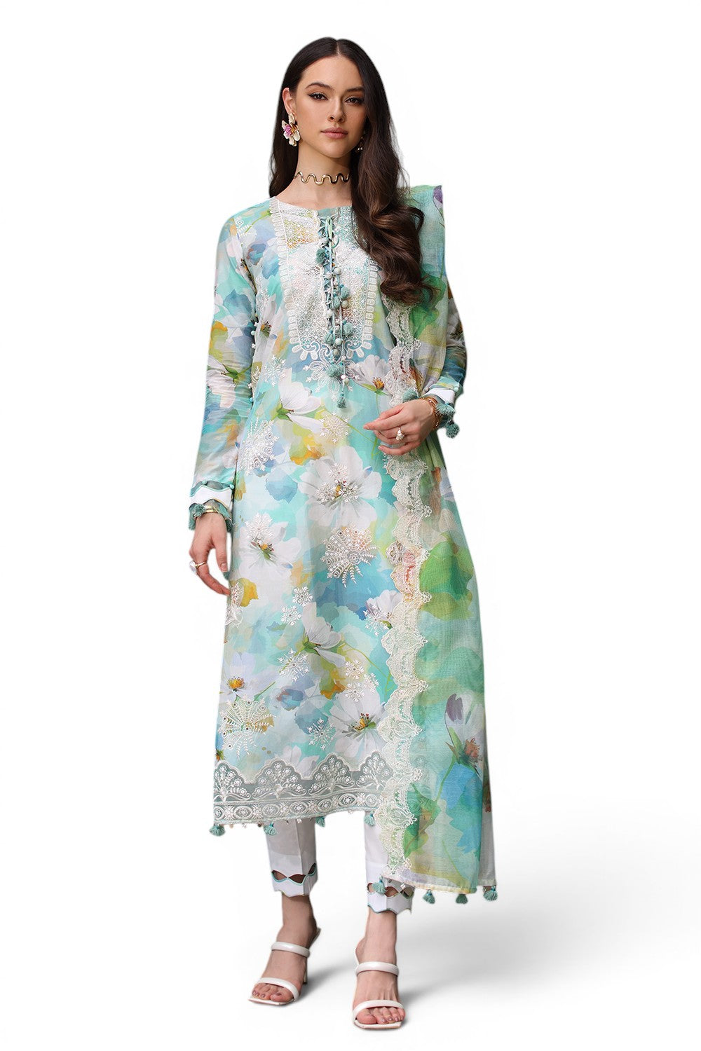 3 Piece Embroidered Printed Lawn Suit
