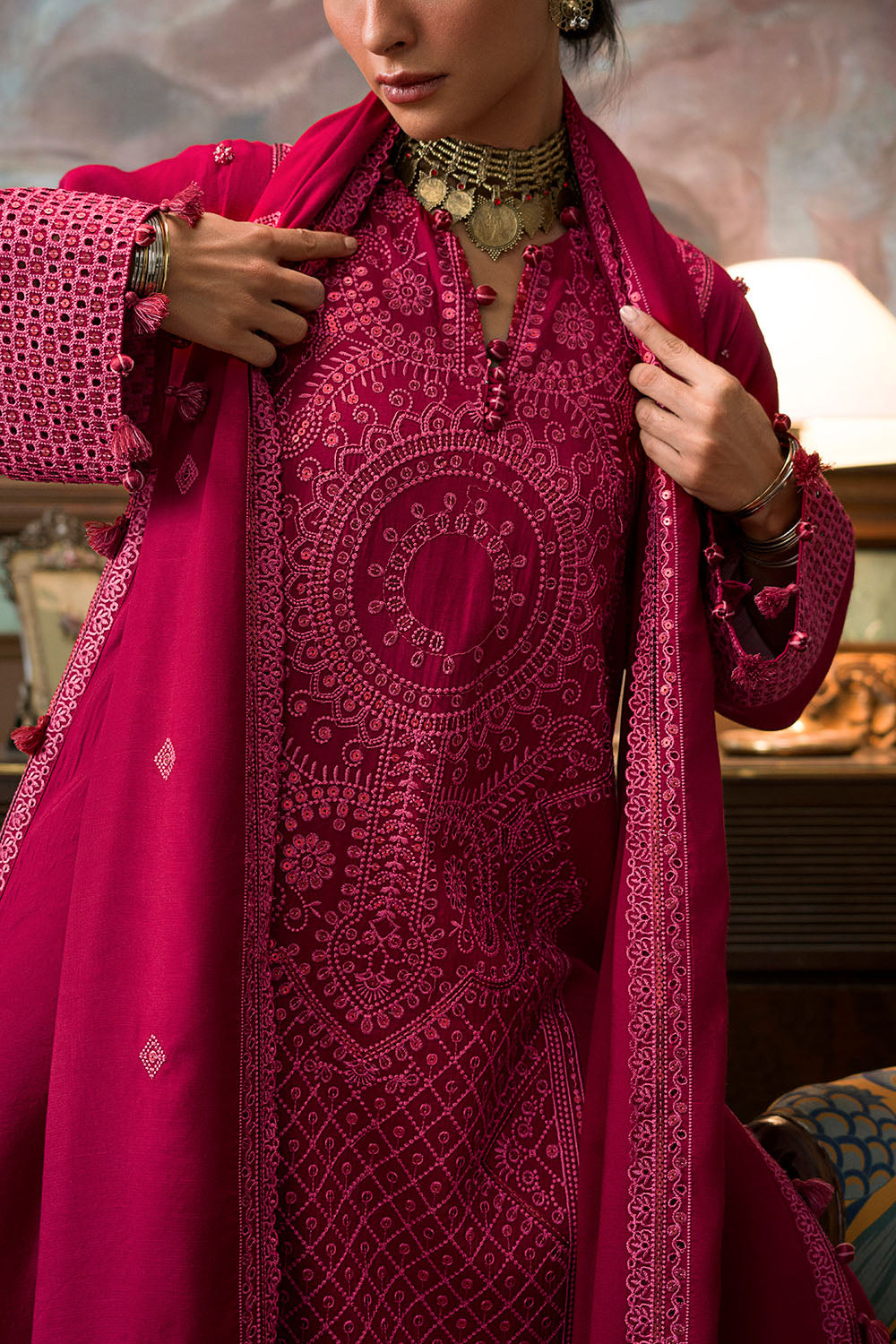 3 Piece Embroidered Suit