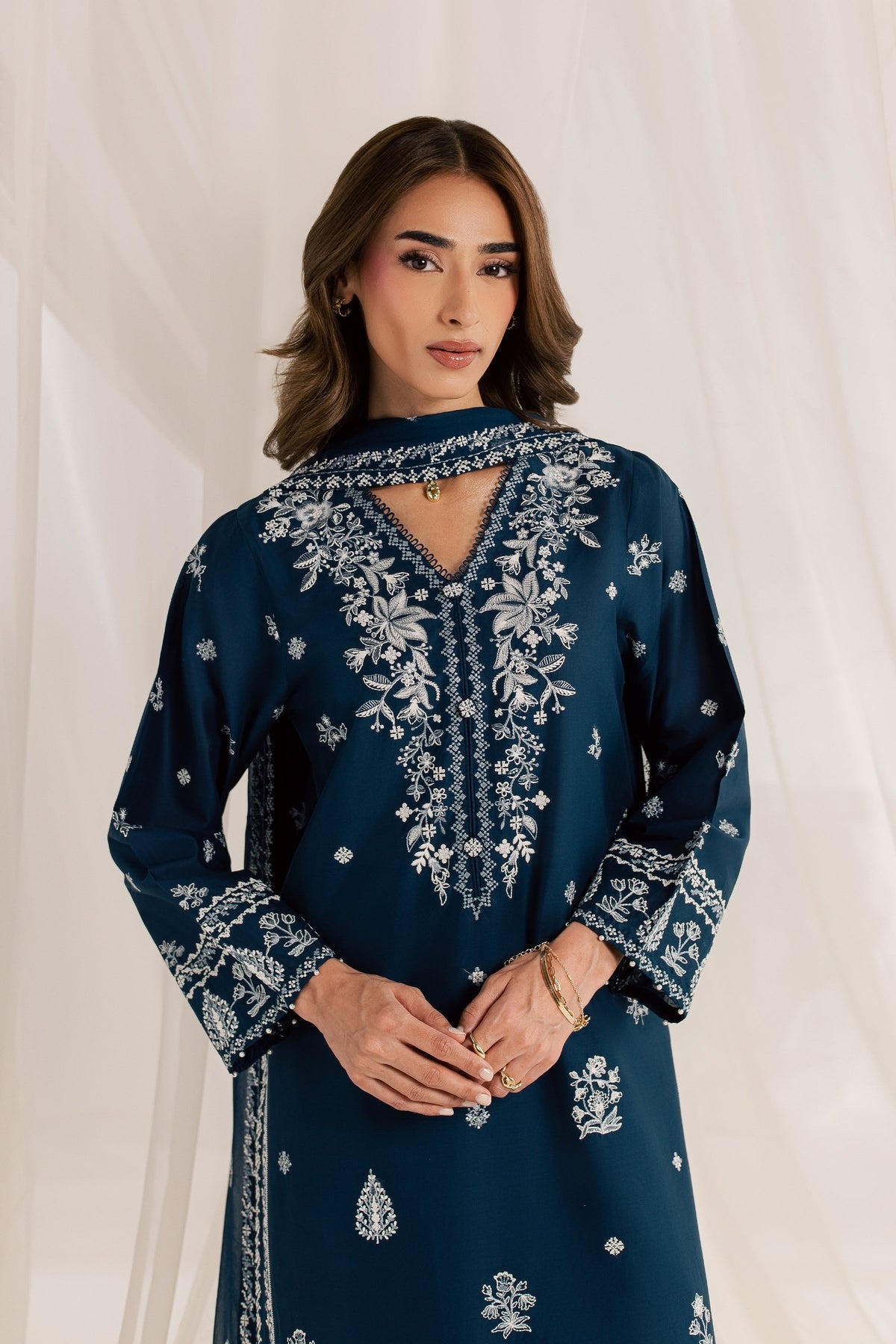 Esaam 3Pc - Embroidered Lawn Dress