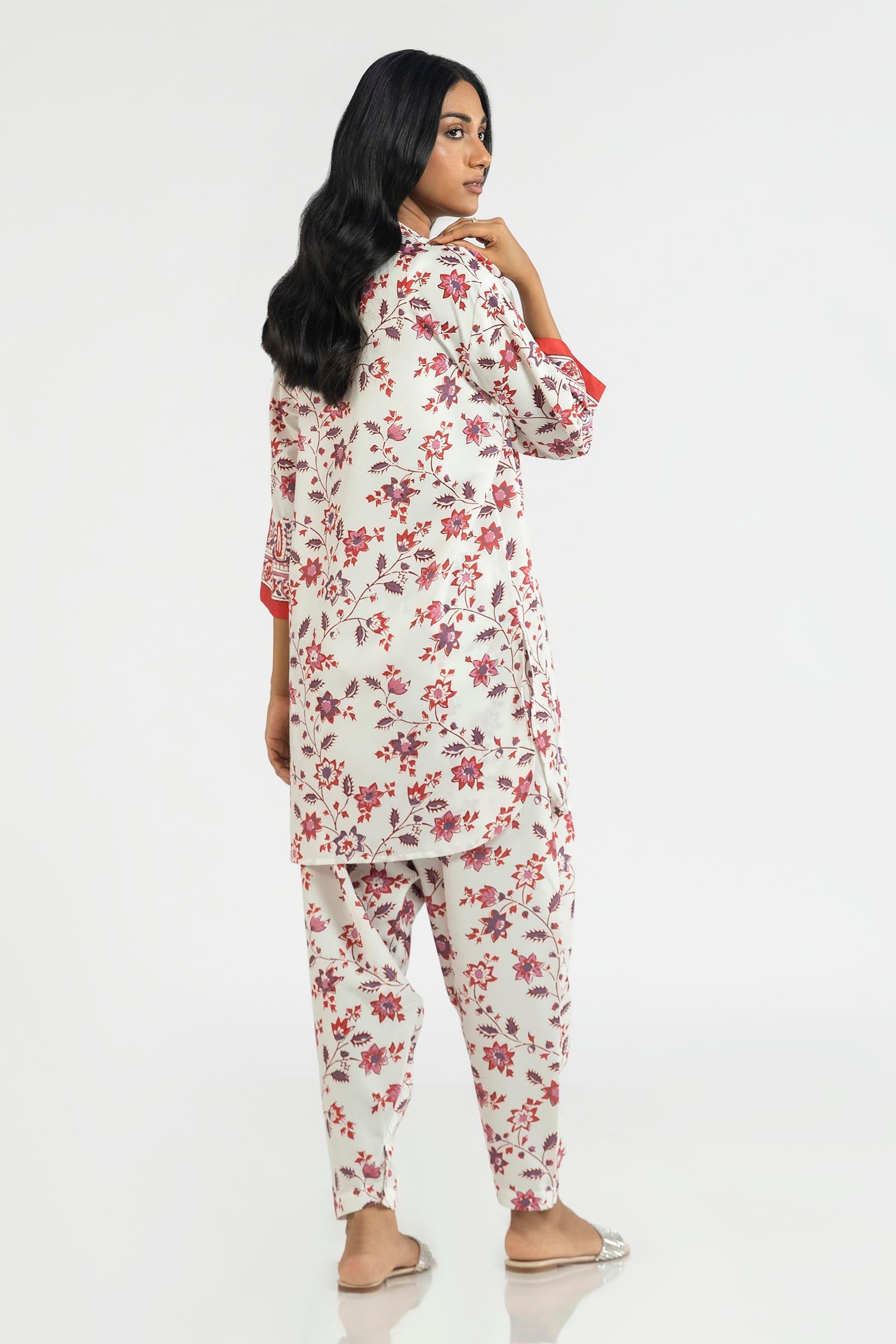 Stitched Basic Cambric Shirt + Skinny Shalwar