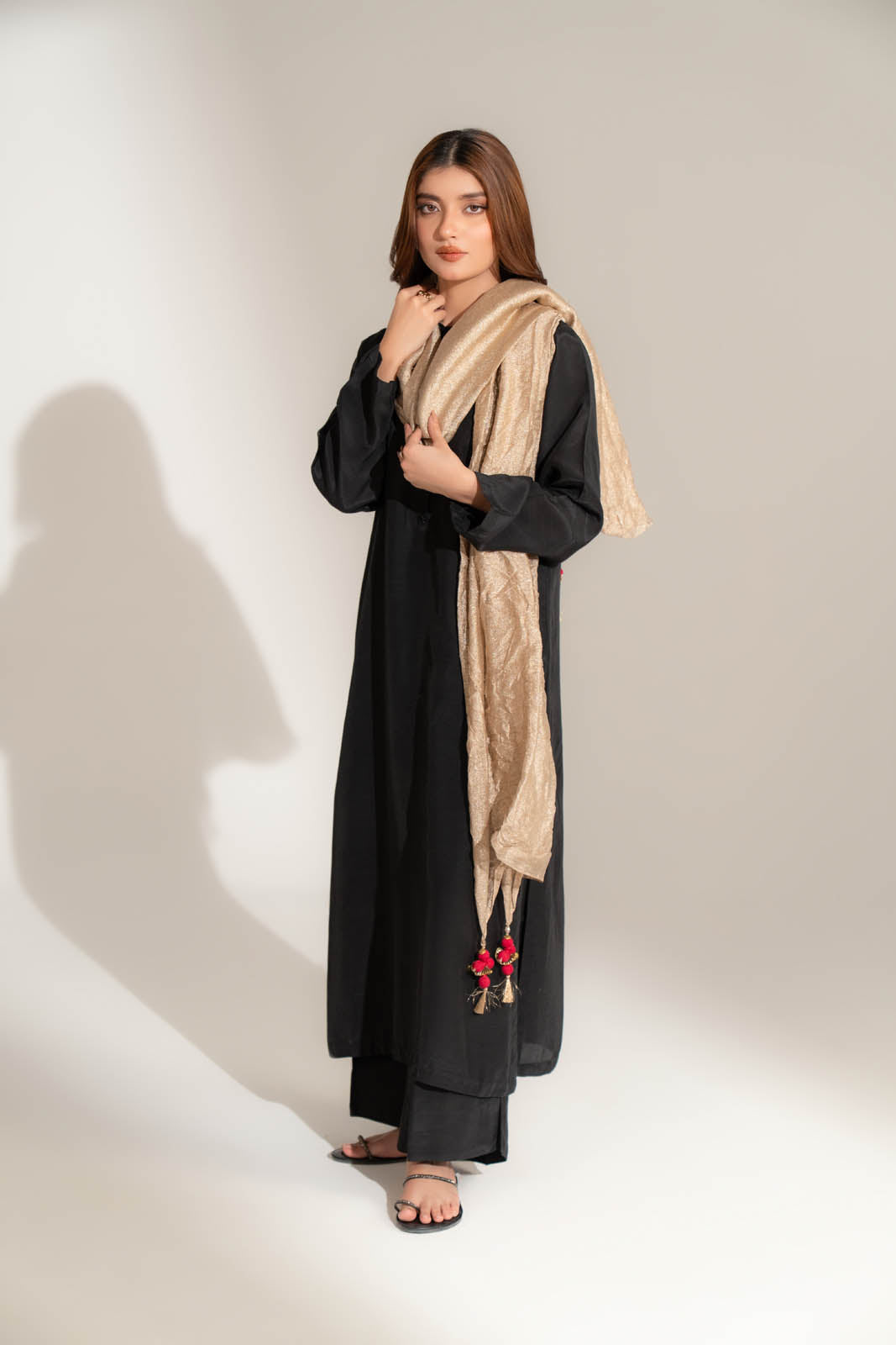 1 Piece Tissue Zari Solid Dupatta (FD0104)