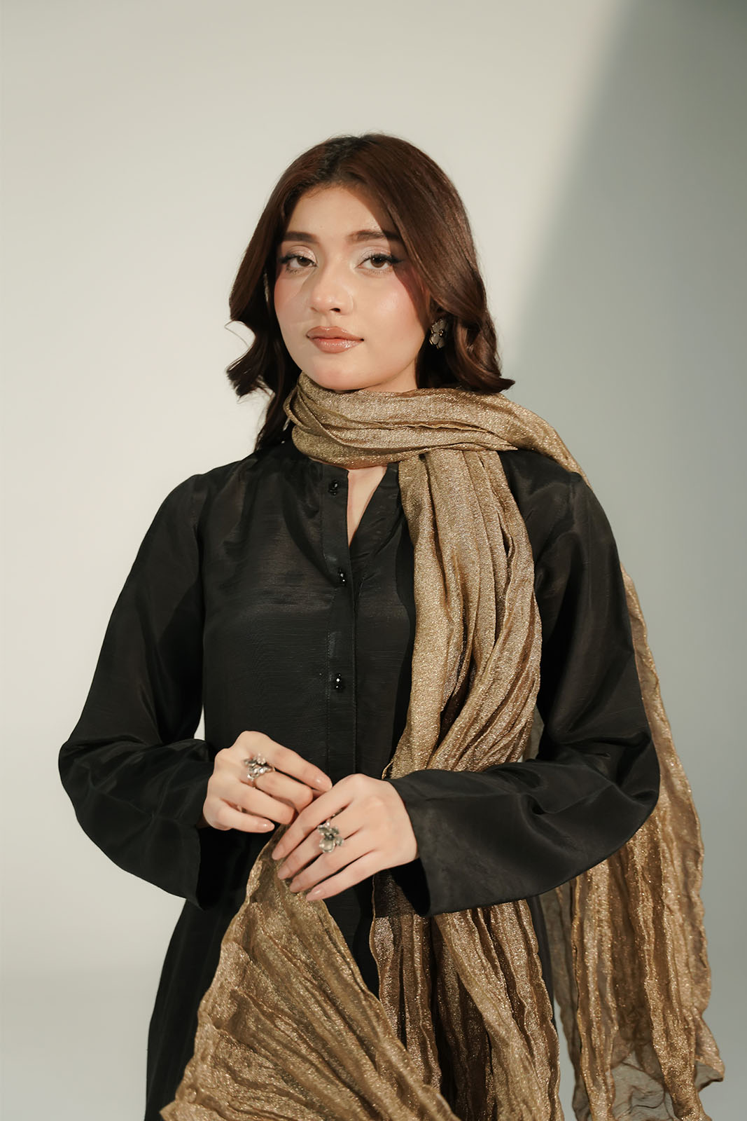 1 Piece Tissue Zari Solid Dupatta (FD0140)
