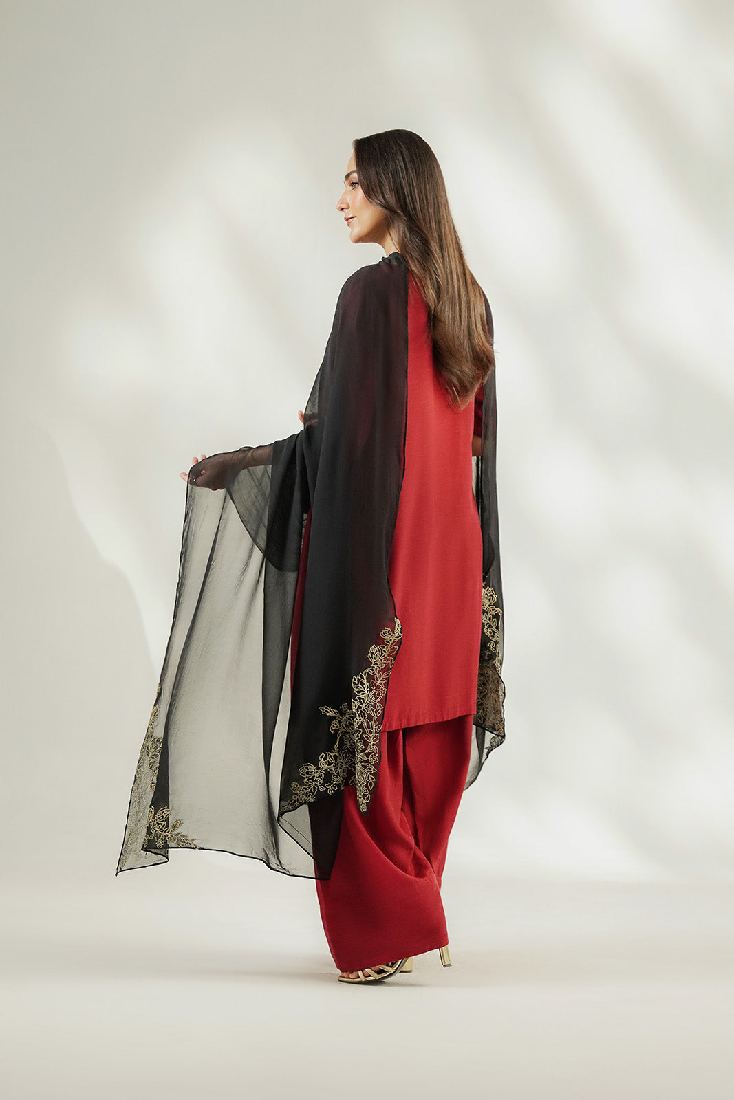 1 Piece Chiffon Embroidered Dupatta (FD0157)