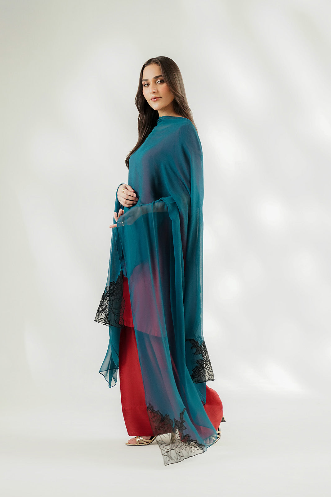 1 Piece Chiffon Embroidered Dupatta (FD0158)