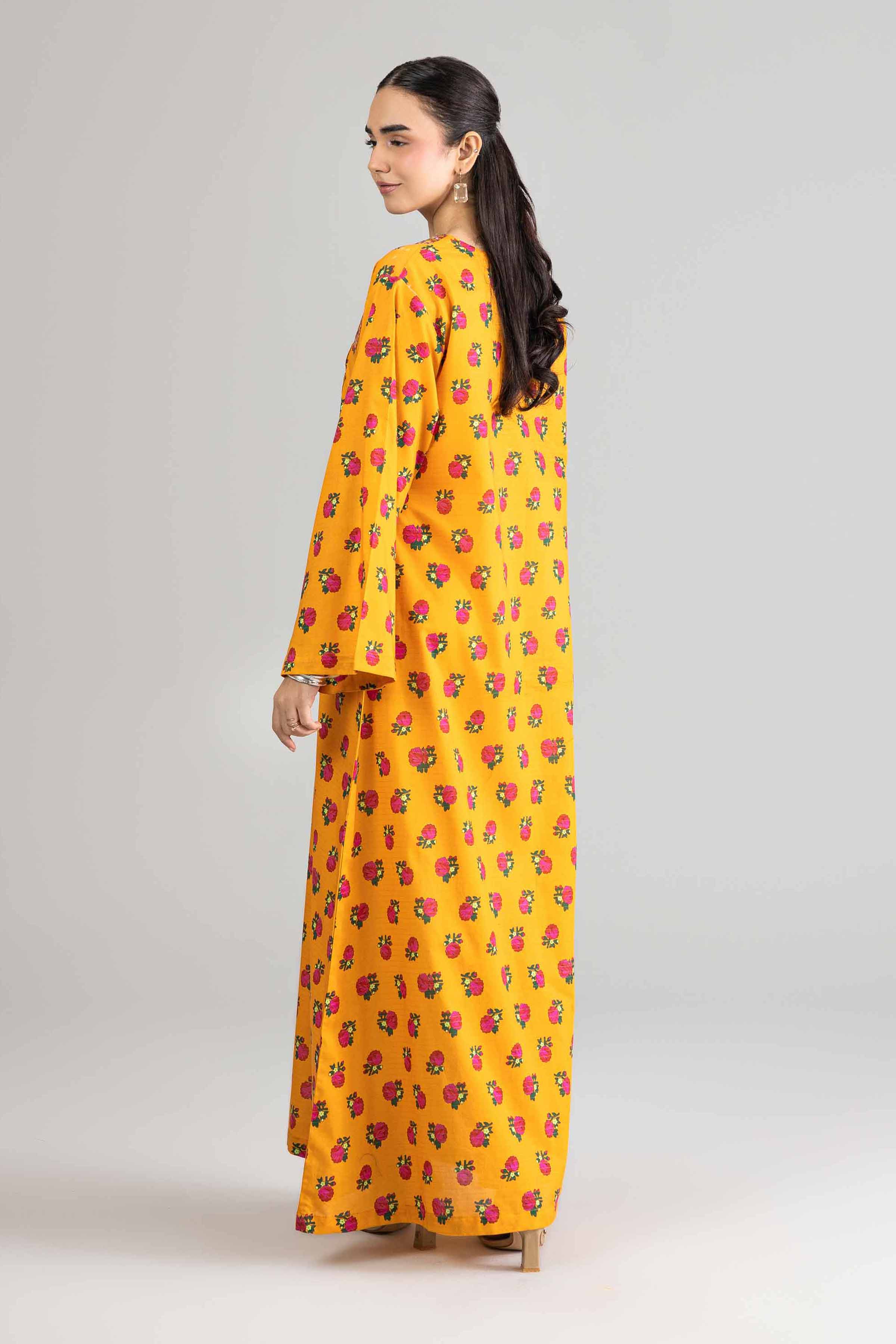 Printed Embroidered Dress - Fe26-50