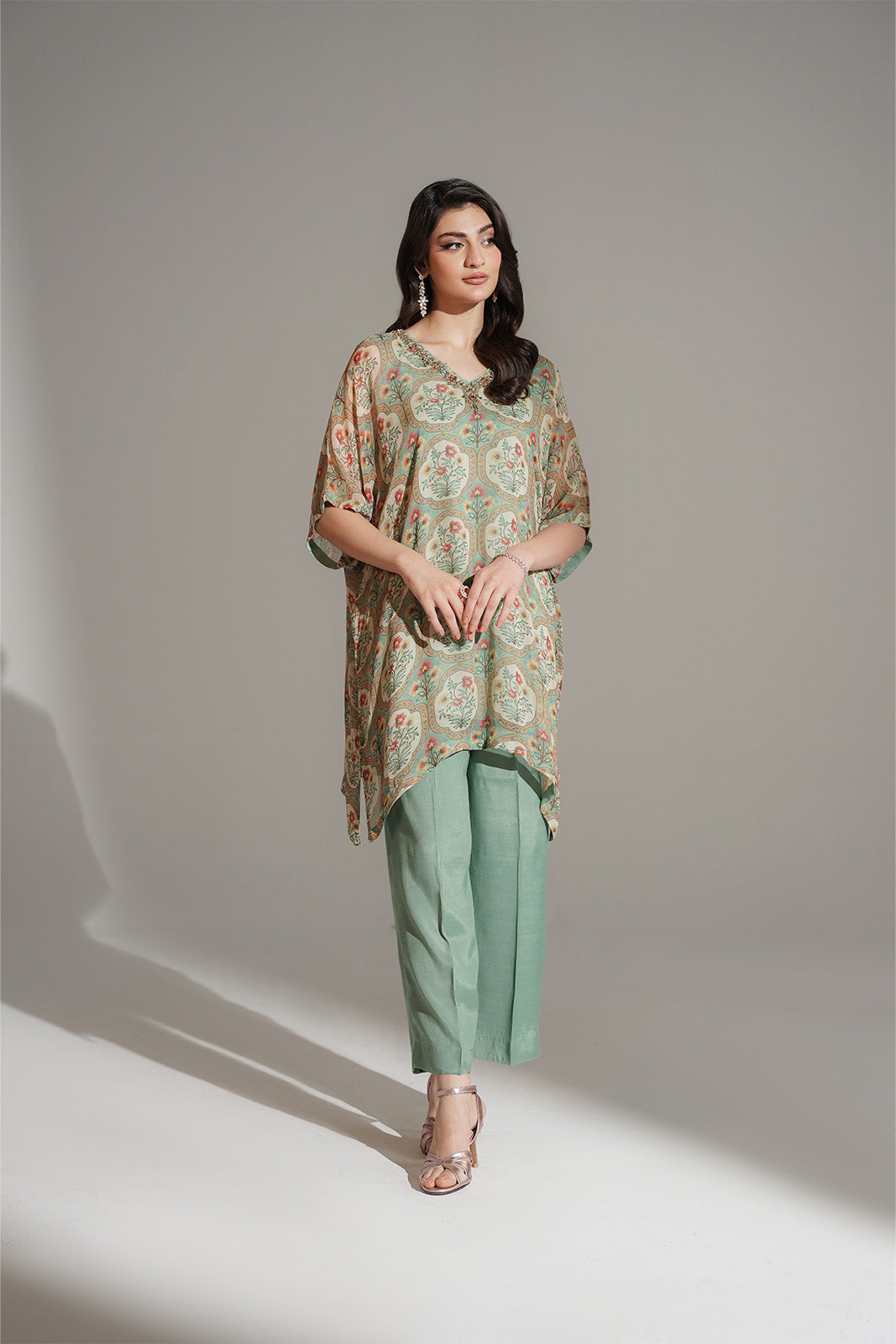 2 Piece Printed Chiffon Printed Suit (FS0126)
