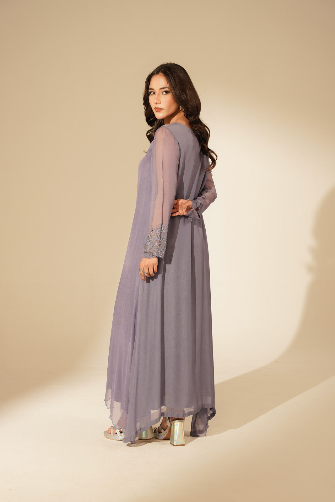 1 Piece Chiffon Embroidered Dress (FS0139)