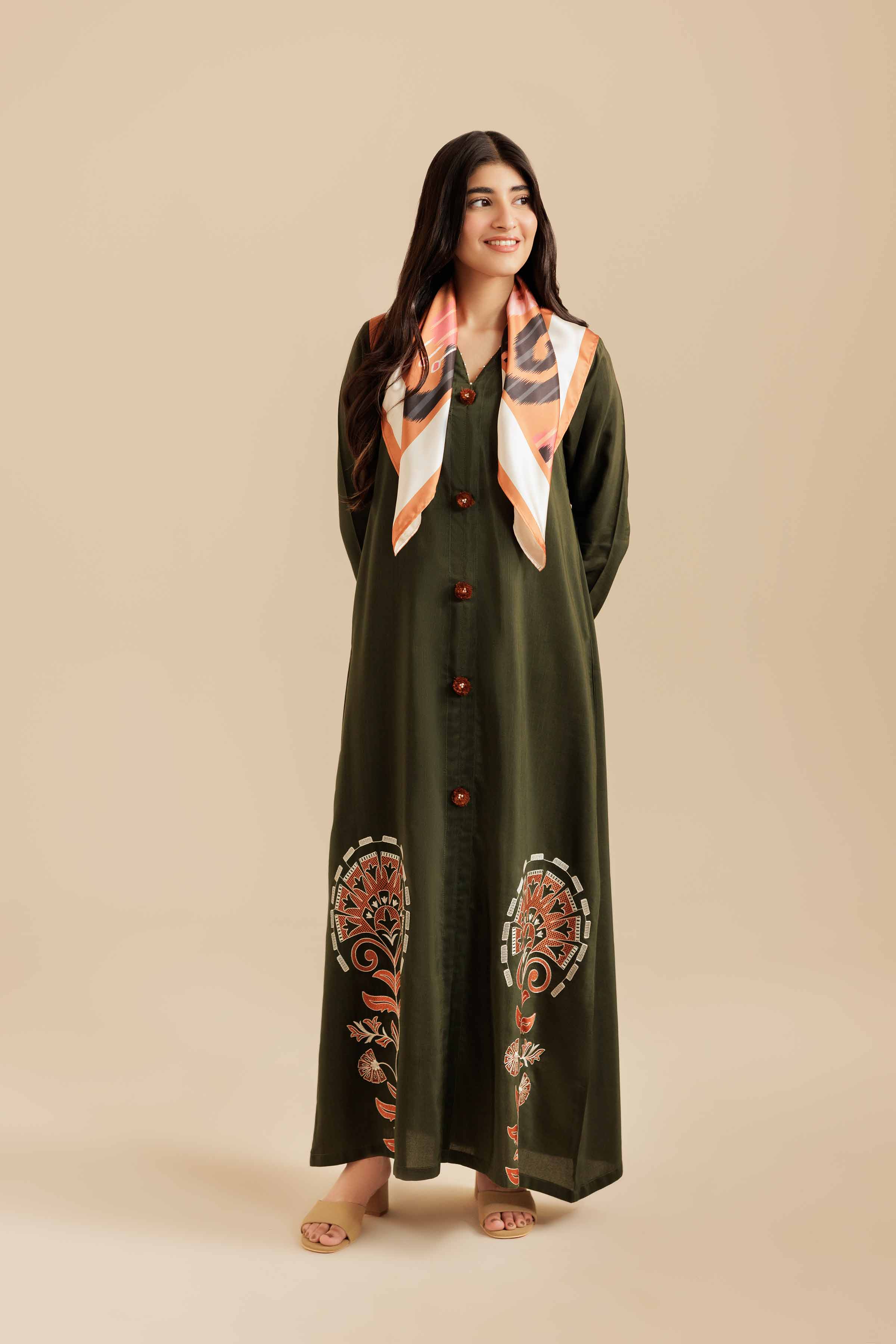 2 Piece - Printed Embroidered Suit - FS25-55