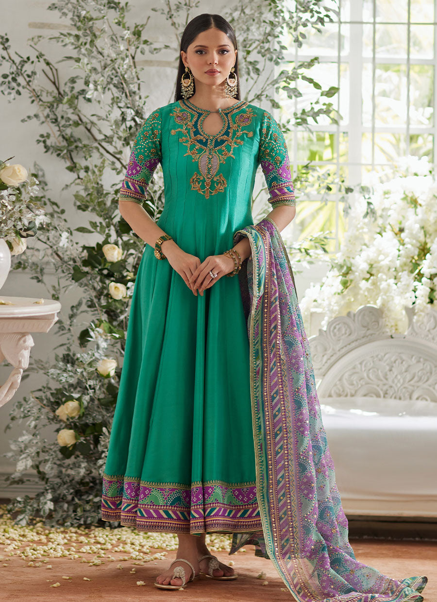Ilyana Sea Green Kalidaar - FTA-MFLP24-02