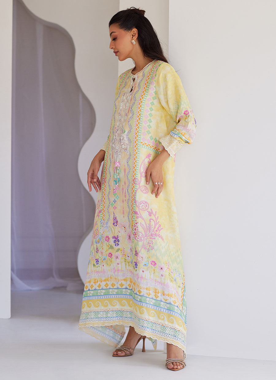 Cali Raw Silk Kaftan