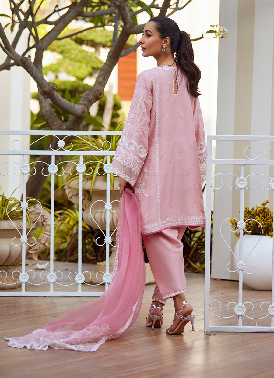 Jovie Tea Pink Shirt and Dupatta