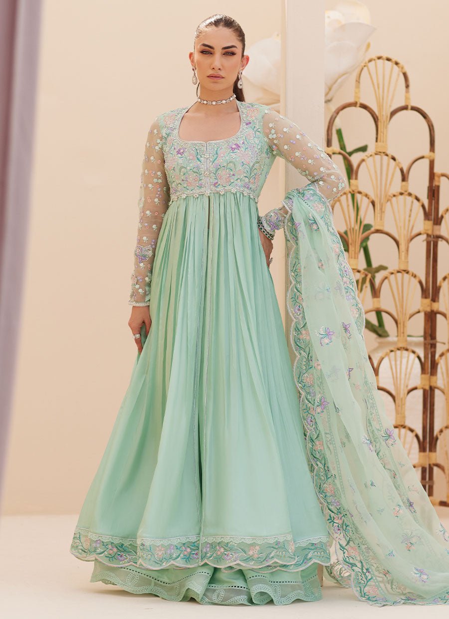 Freya Aqua Kalidaar and Dupatta