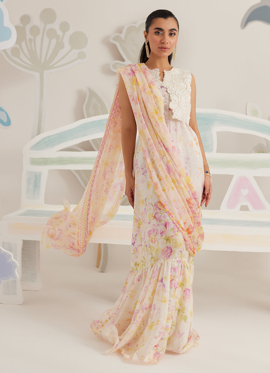 Airelle Bloom Draped Saree Dress