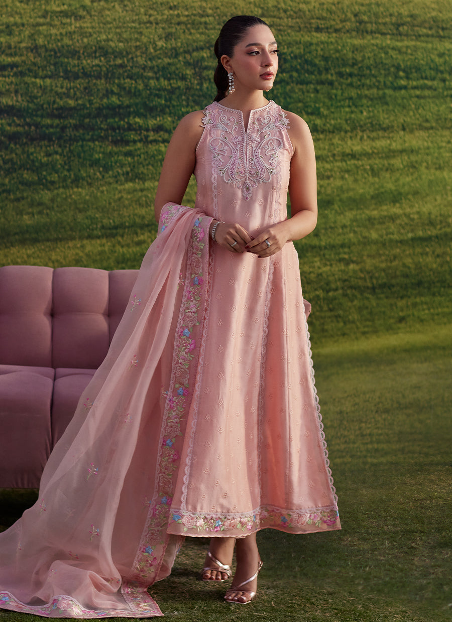 Rosé Reverie Shirt And Dupatta - FTALE26-07