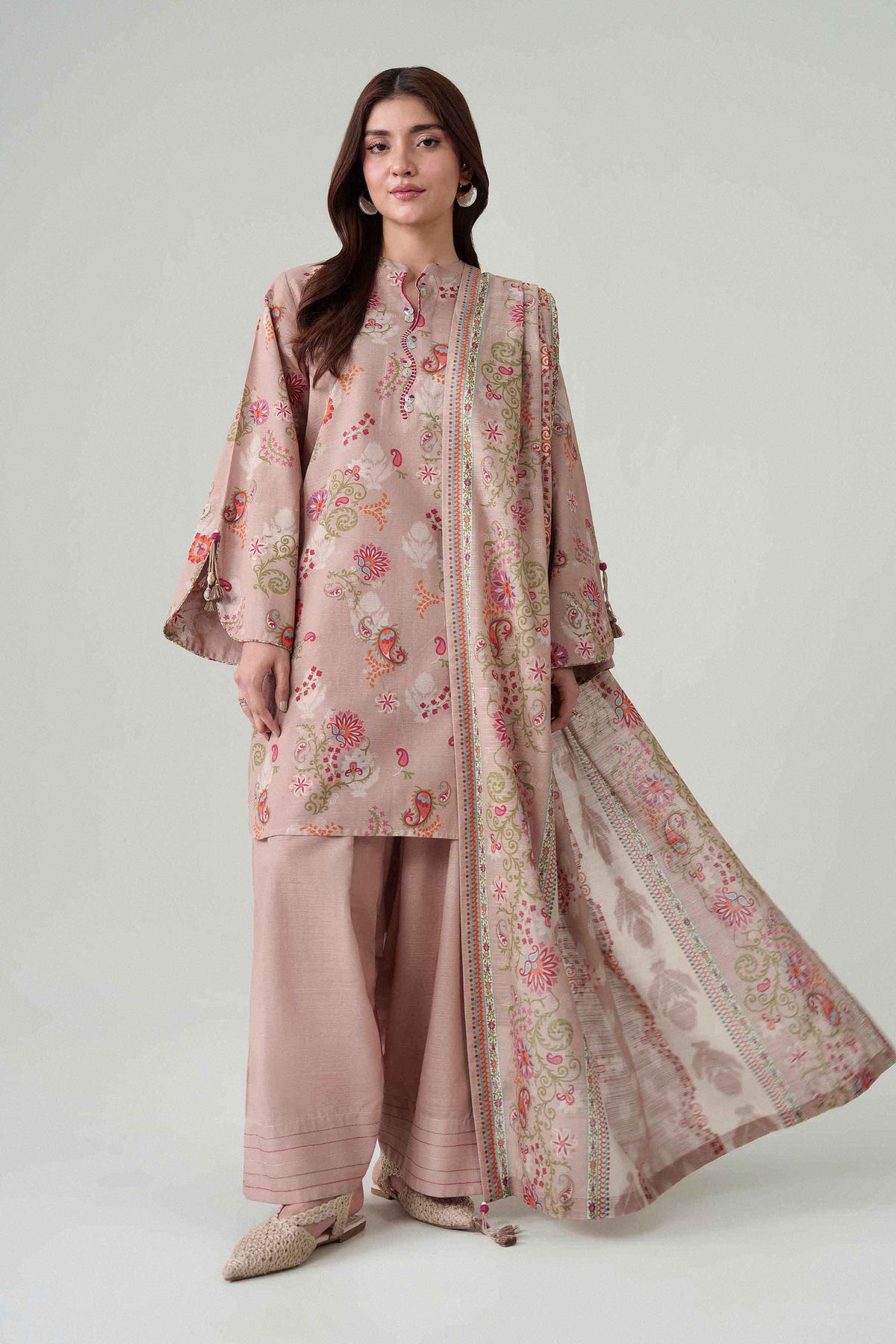 3 Piece - Dyed Printed Loose Fabric - 42604069