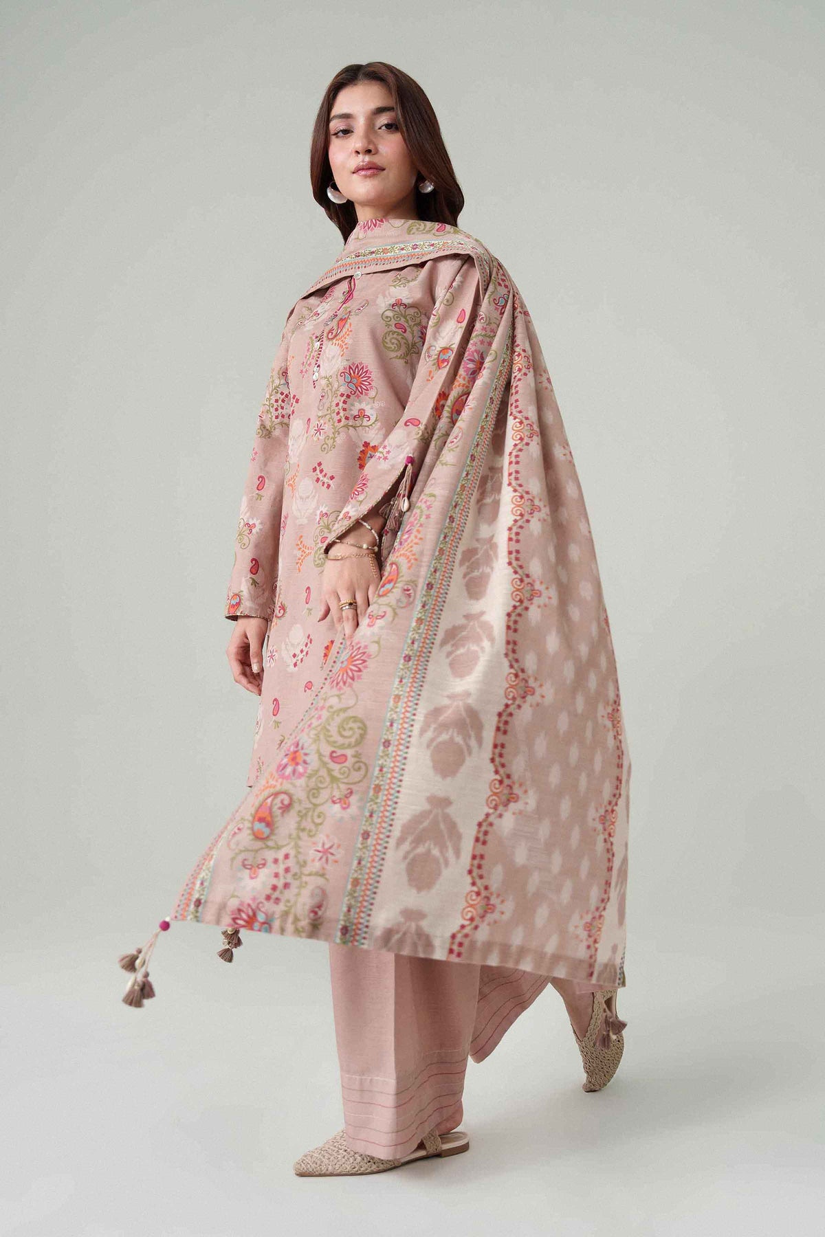 3 Piece - Dyed Printed Loose Fabric - 42604069
