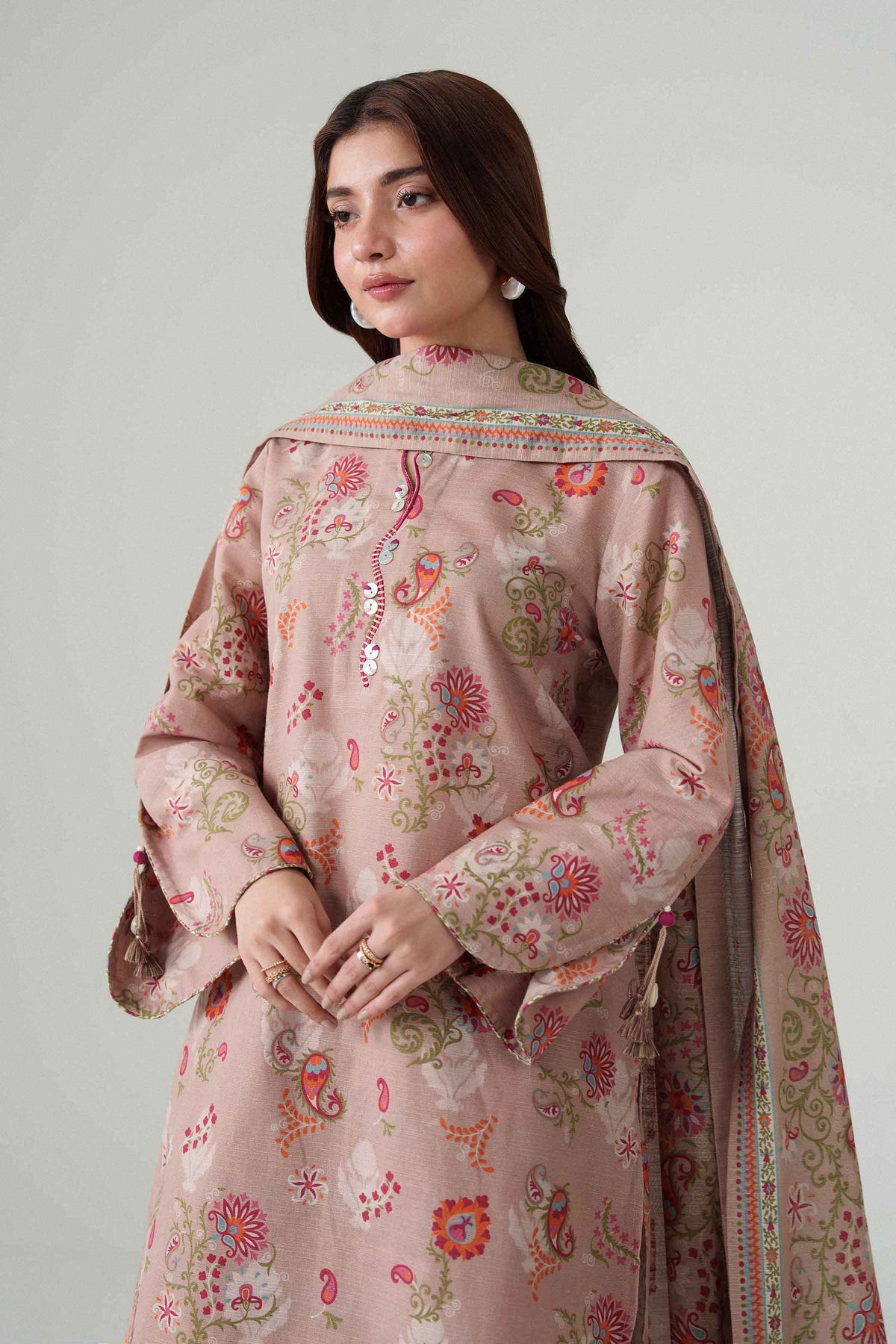 3 Piece - Dyed Printed Loose Fabric - 42604069