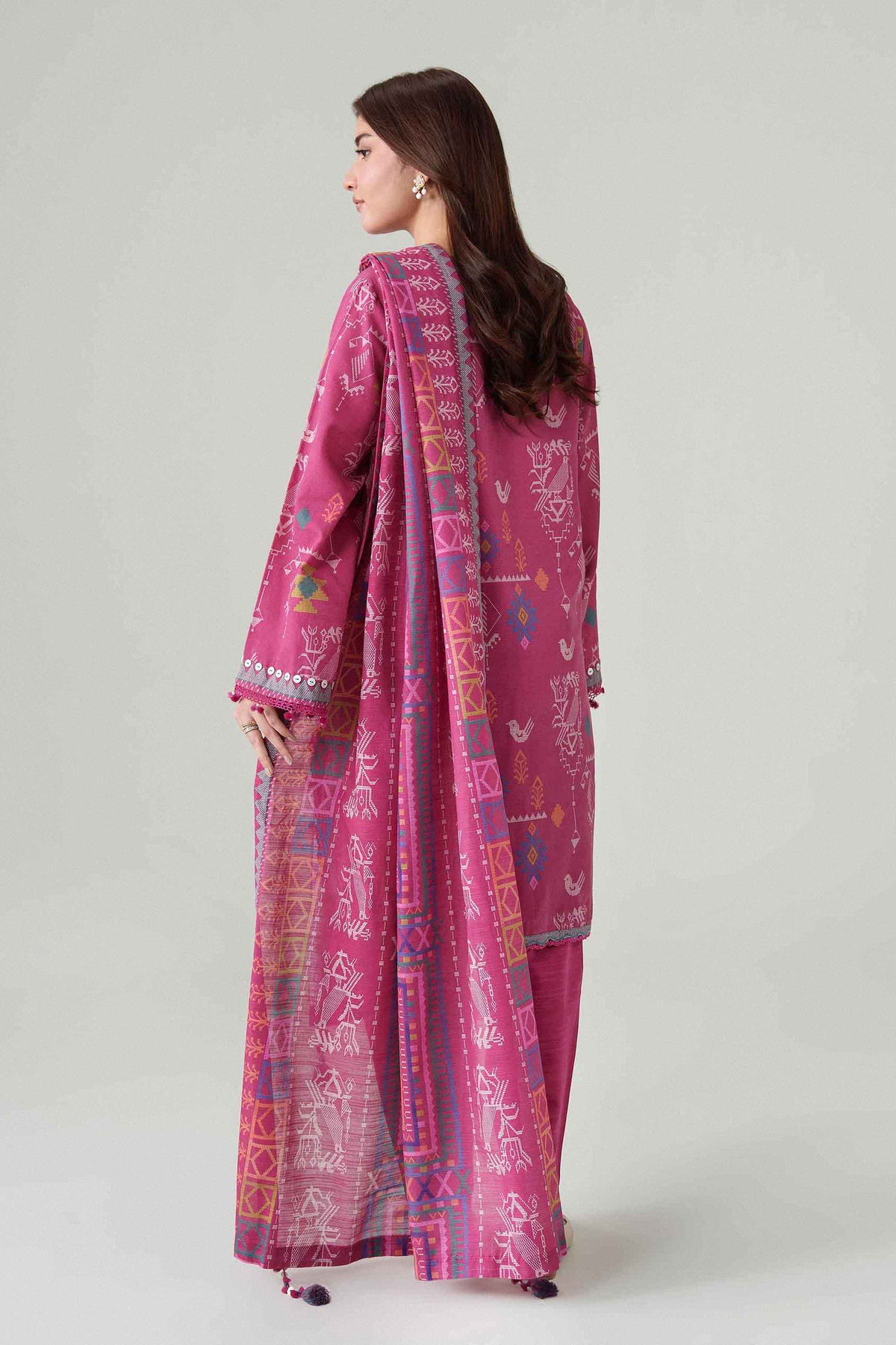 3 Piece - Dyed Printed Loose Fabric - 42604078