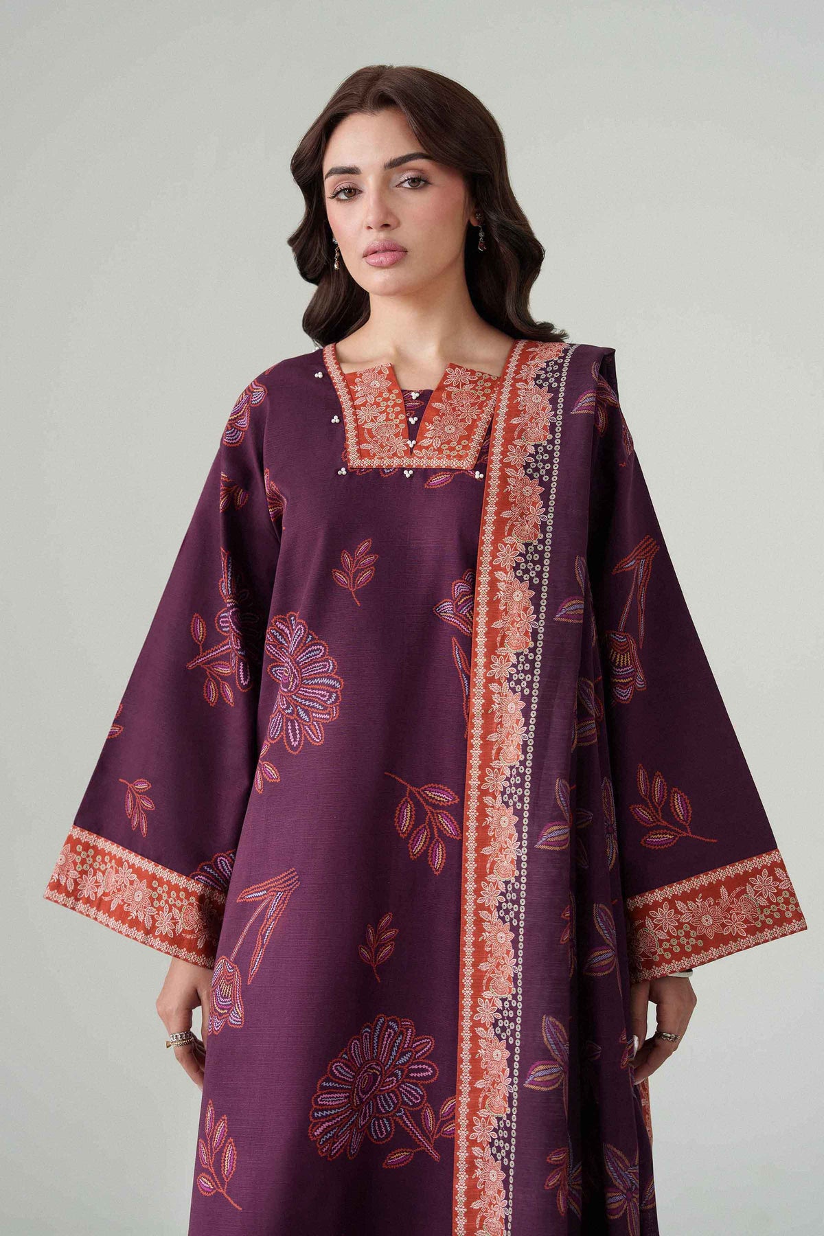 3 Piece - Dyed Printed Loose Fabric - 42604080