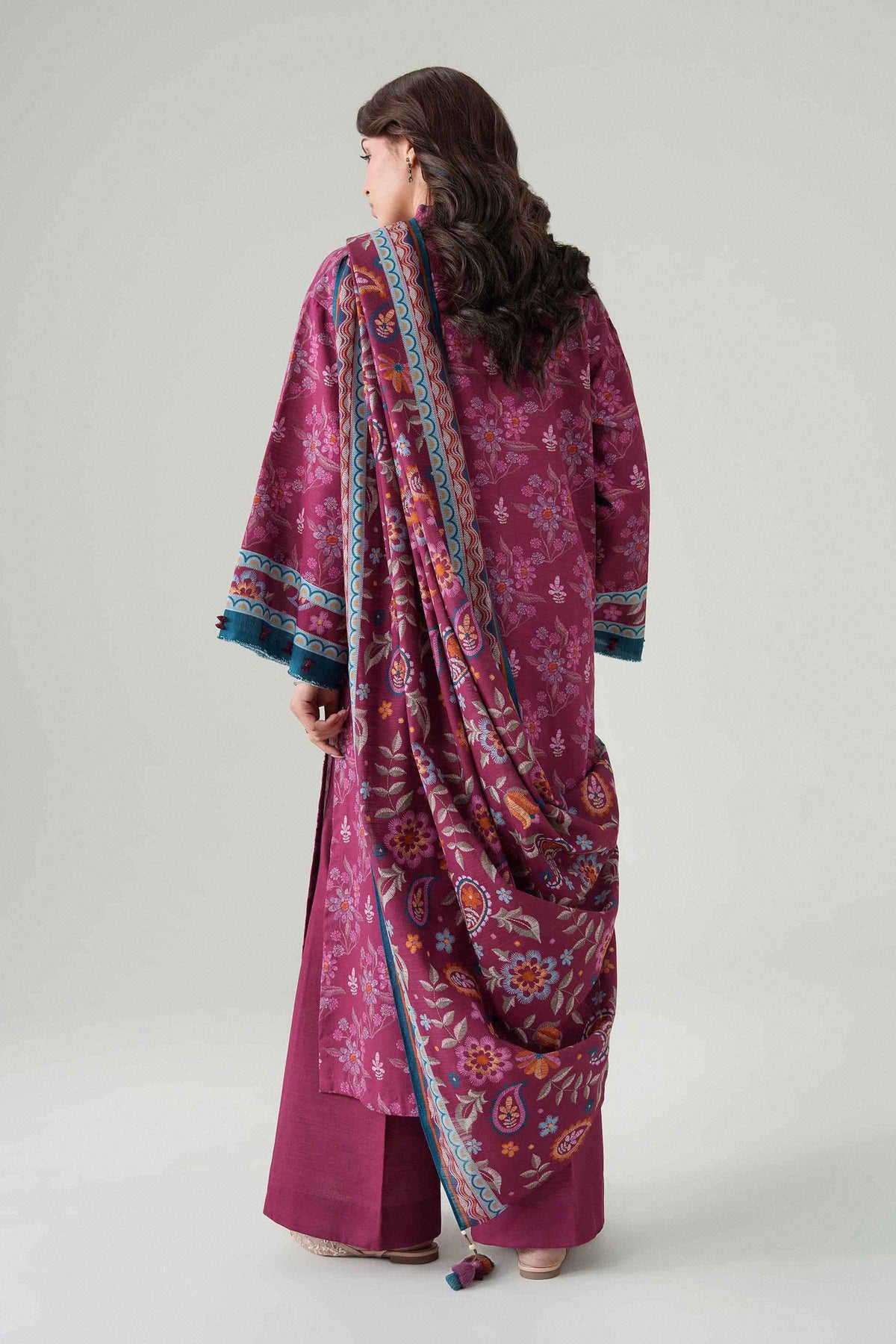 3 Piece - Dyed Printed Loose Fabric - 42604081