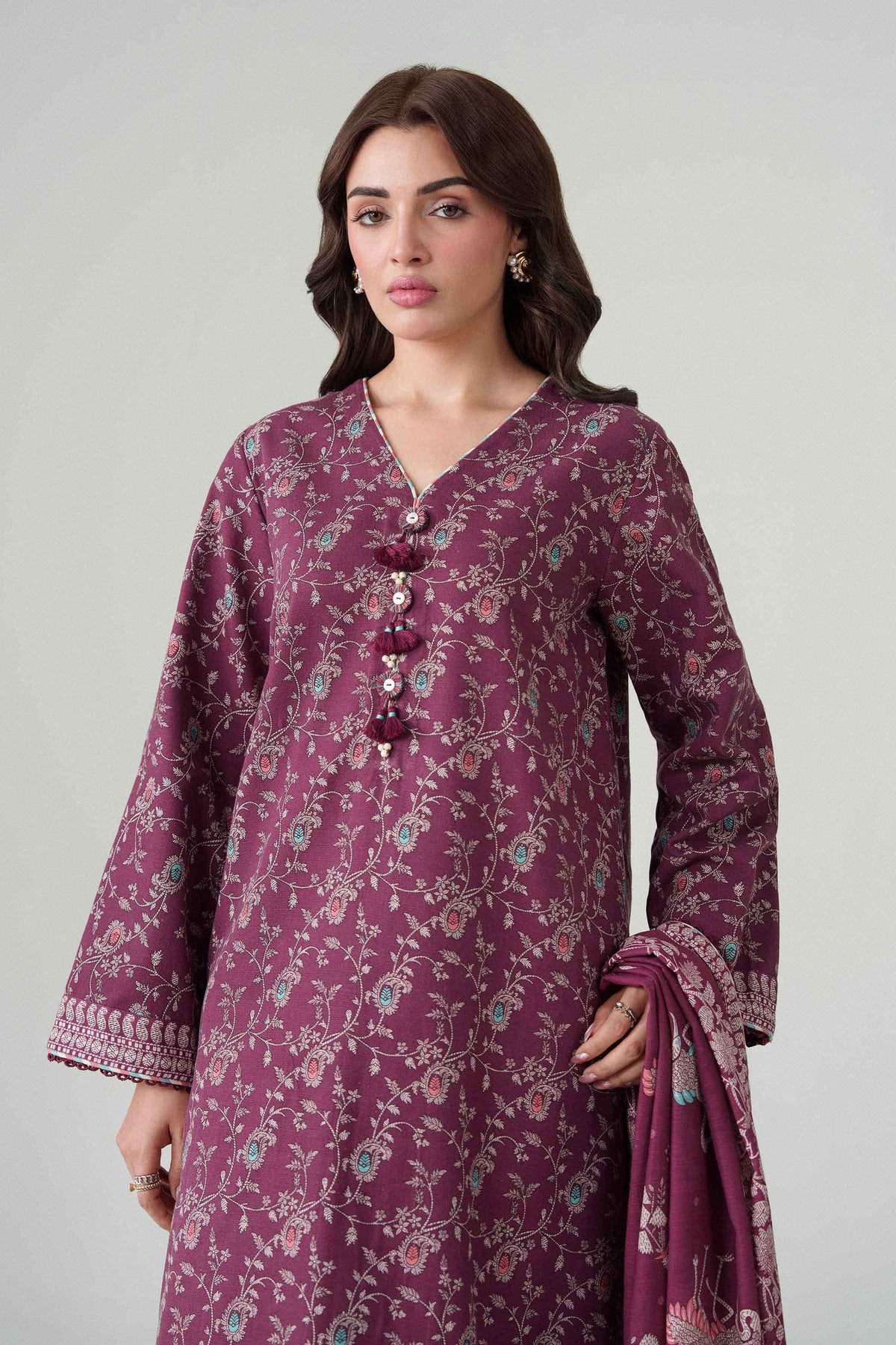 3 Piece - Dyed Printed Loose Fabric - 42604085