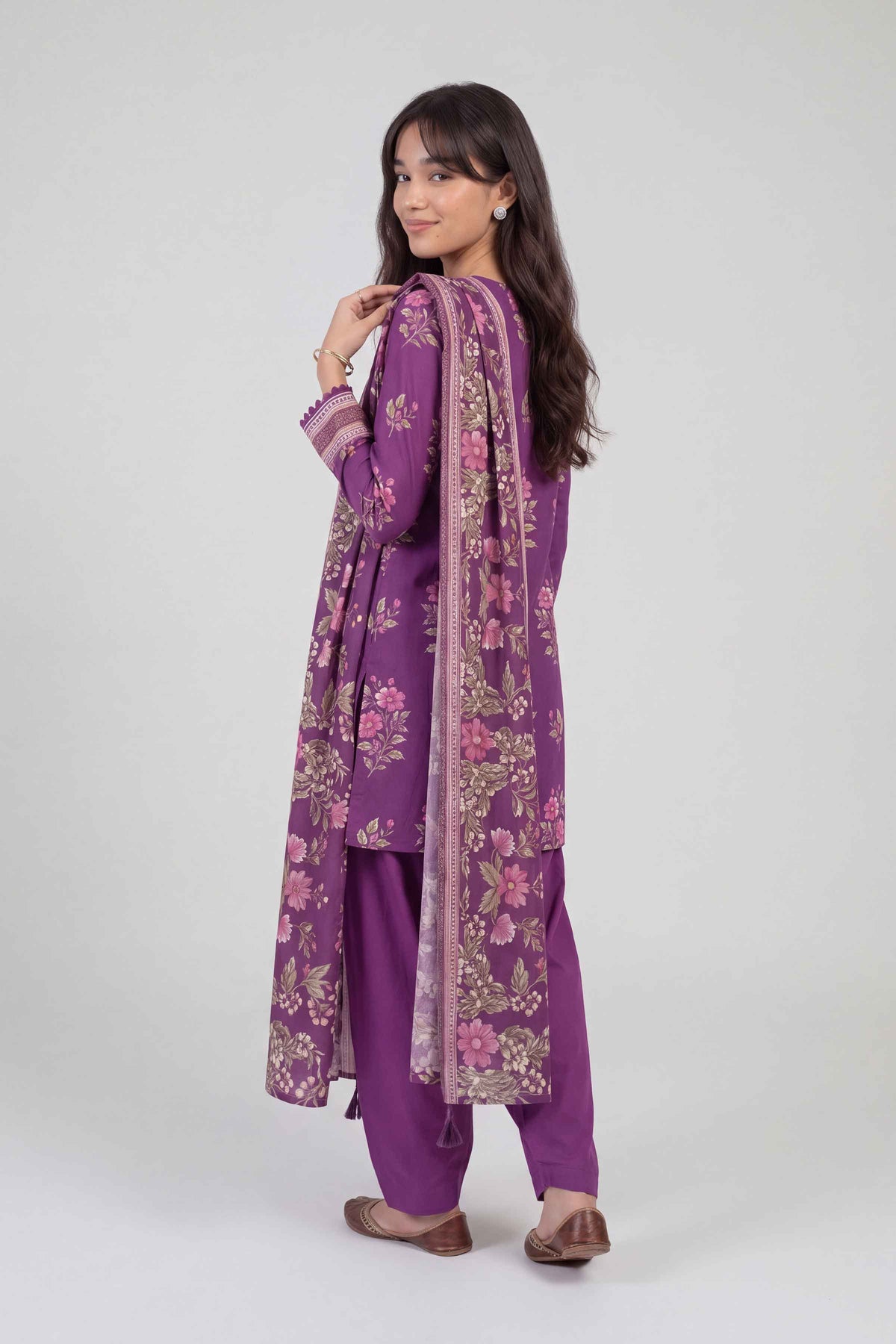 3 Piece - Dyed Printed Loose Fabric - 42604046
