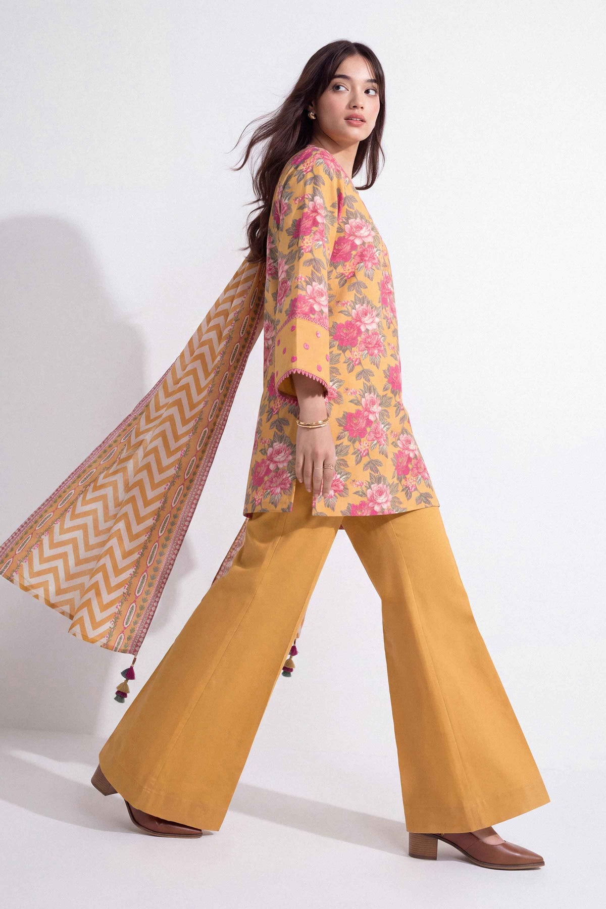 3 Piece - Dyed Printed Loose Fabric - 42604048