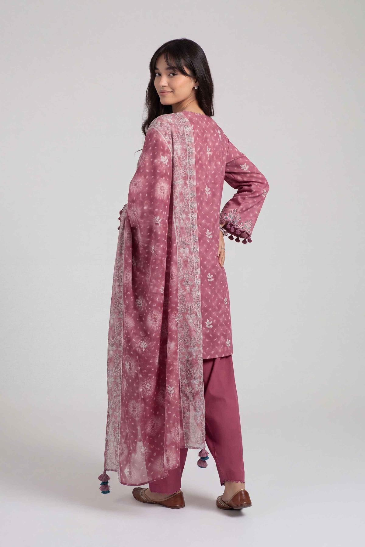 3 Piece - Dyed Printed Loose Fabric - 42604051