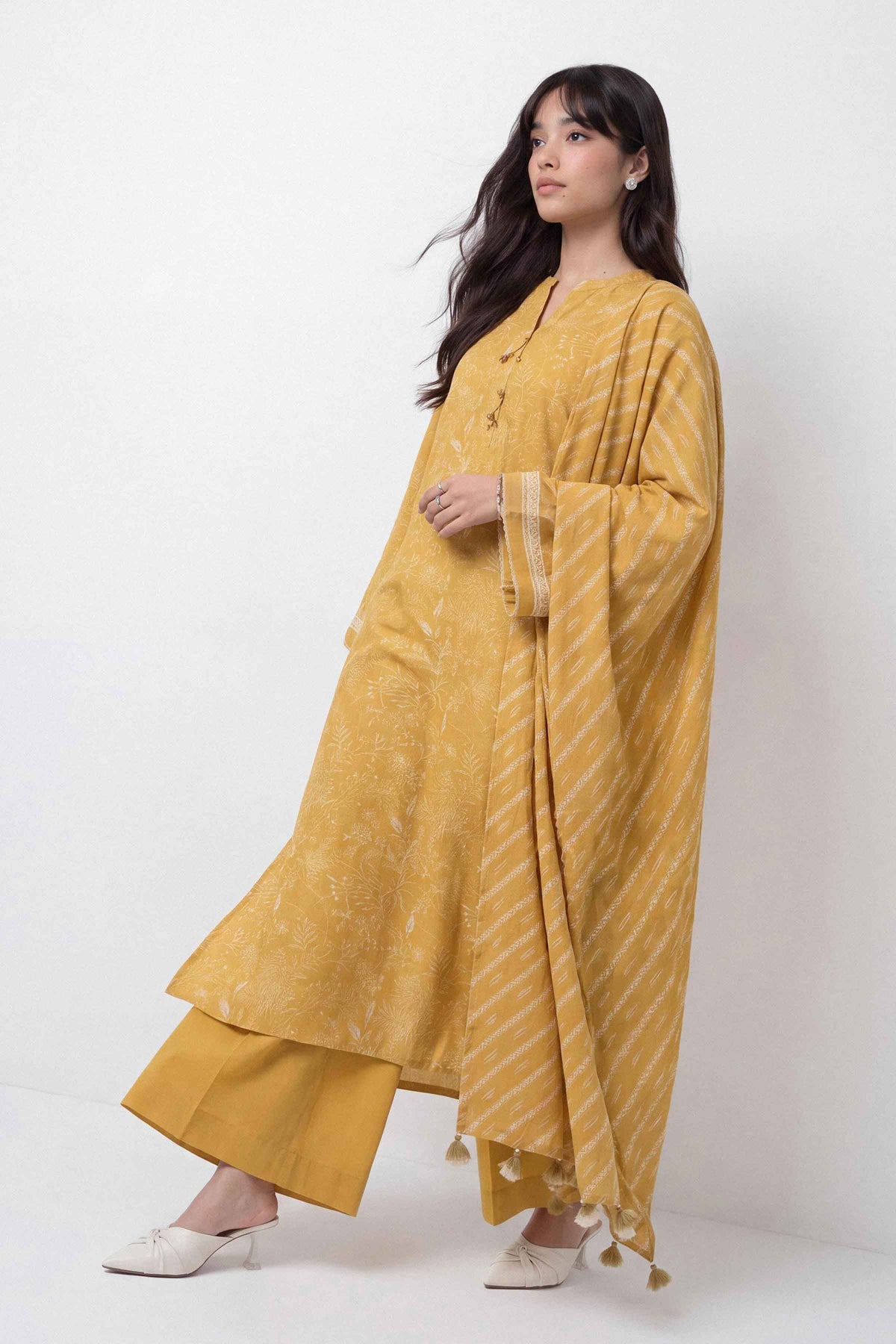 3 Piece - Dyed Printed Loose Fabric - 42604052