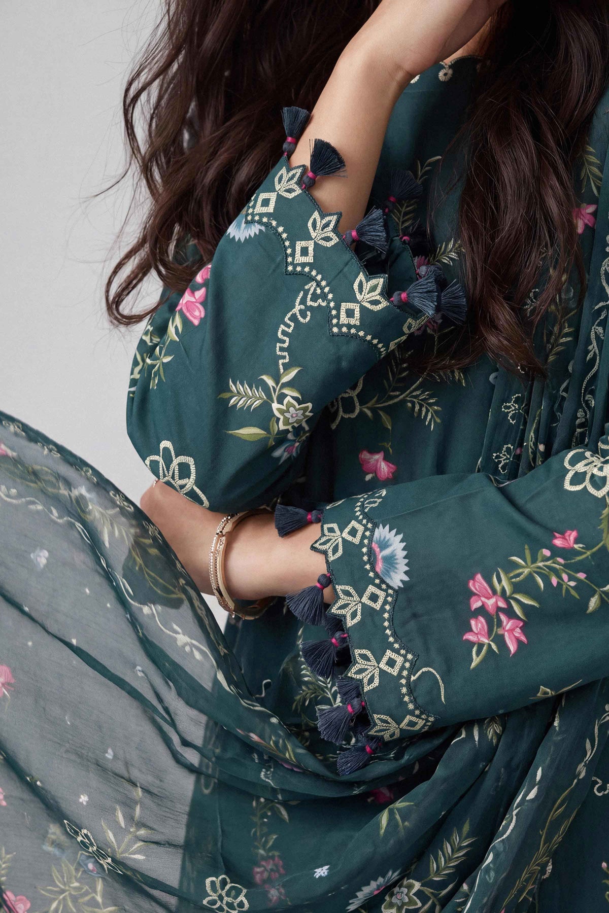 3 Piece - Dyed Printed Loose Fabric - 42604055
