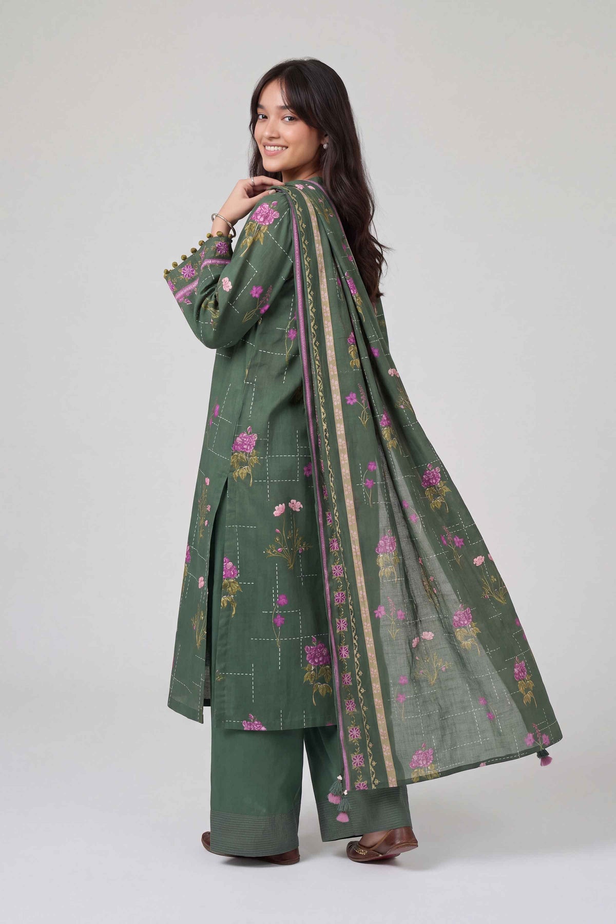 3 Piece - Dyed Printed Loose Fabric - 42604058