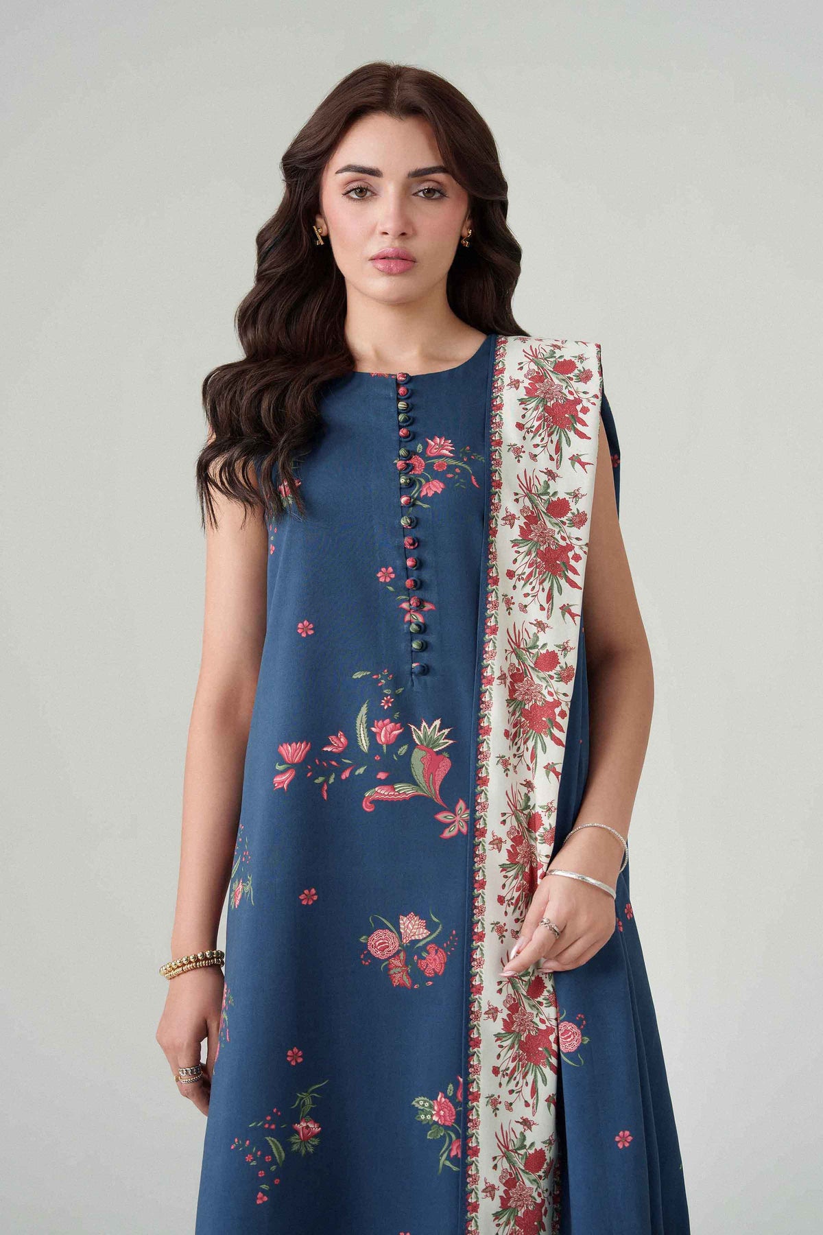 3 Piece - Digital Dyed Printed Loose Fabric - 42604093